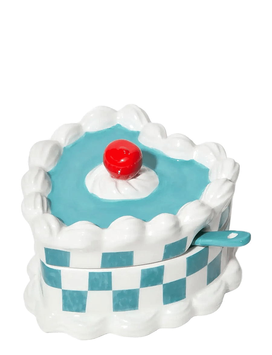 DOIY - Sugar Bowl, Sweetie - zuckerschalen - white and turquoise - 1