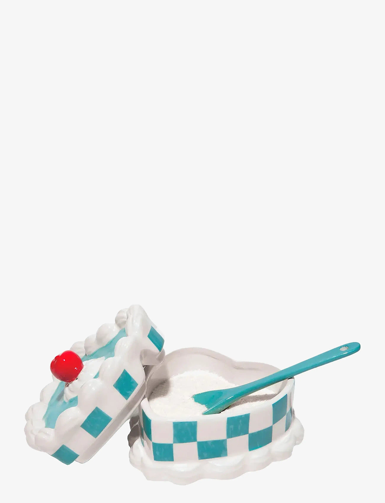 DOIY - Sugar Bowl, Sweetie - sykurskál - white and turquoise - 1