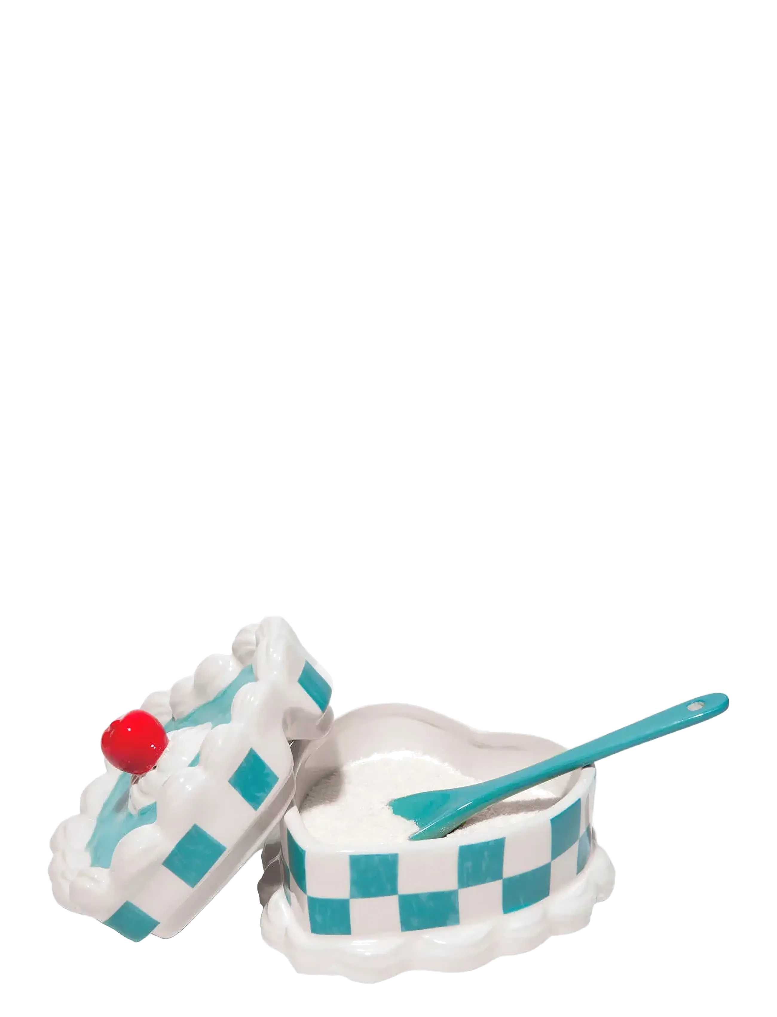 DOIY - Sugar Bowl, Sweetie - zuckerschalen - white and turquoise - 2