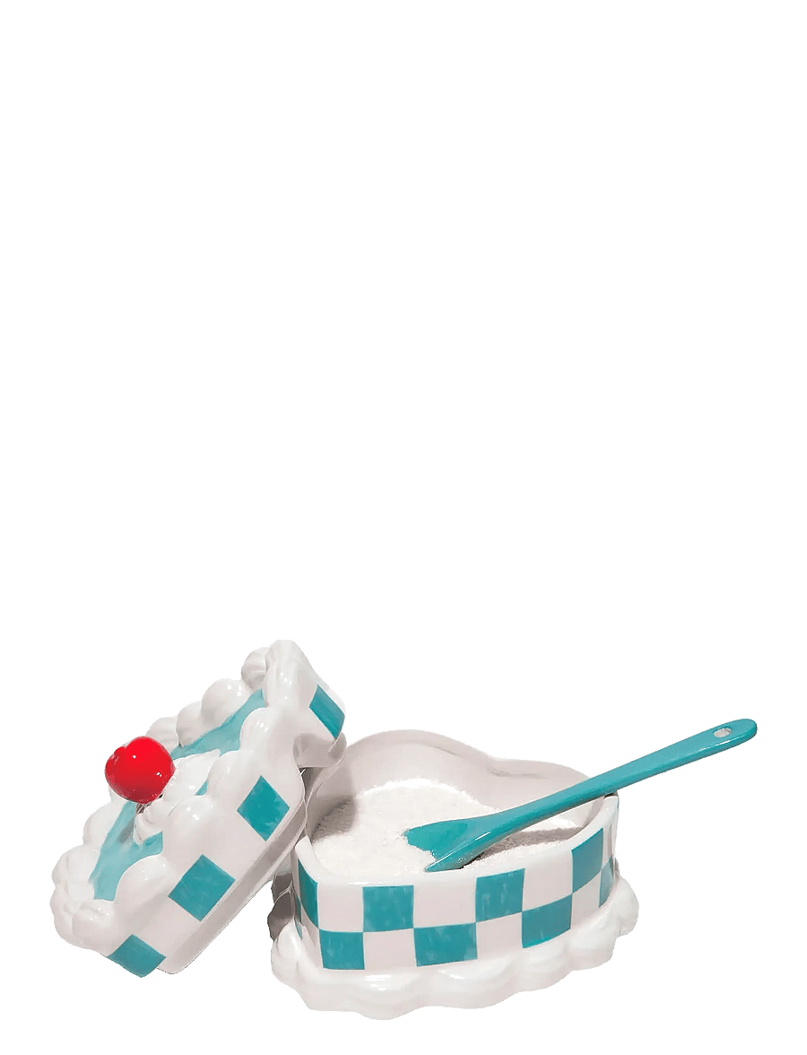 DOIY - Sugar Bowl, Sweetie - zuckerschalen - white and turquoise - 2