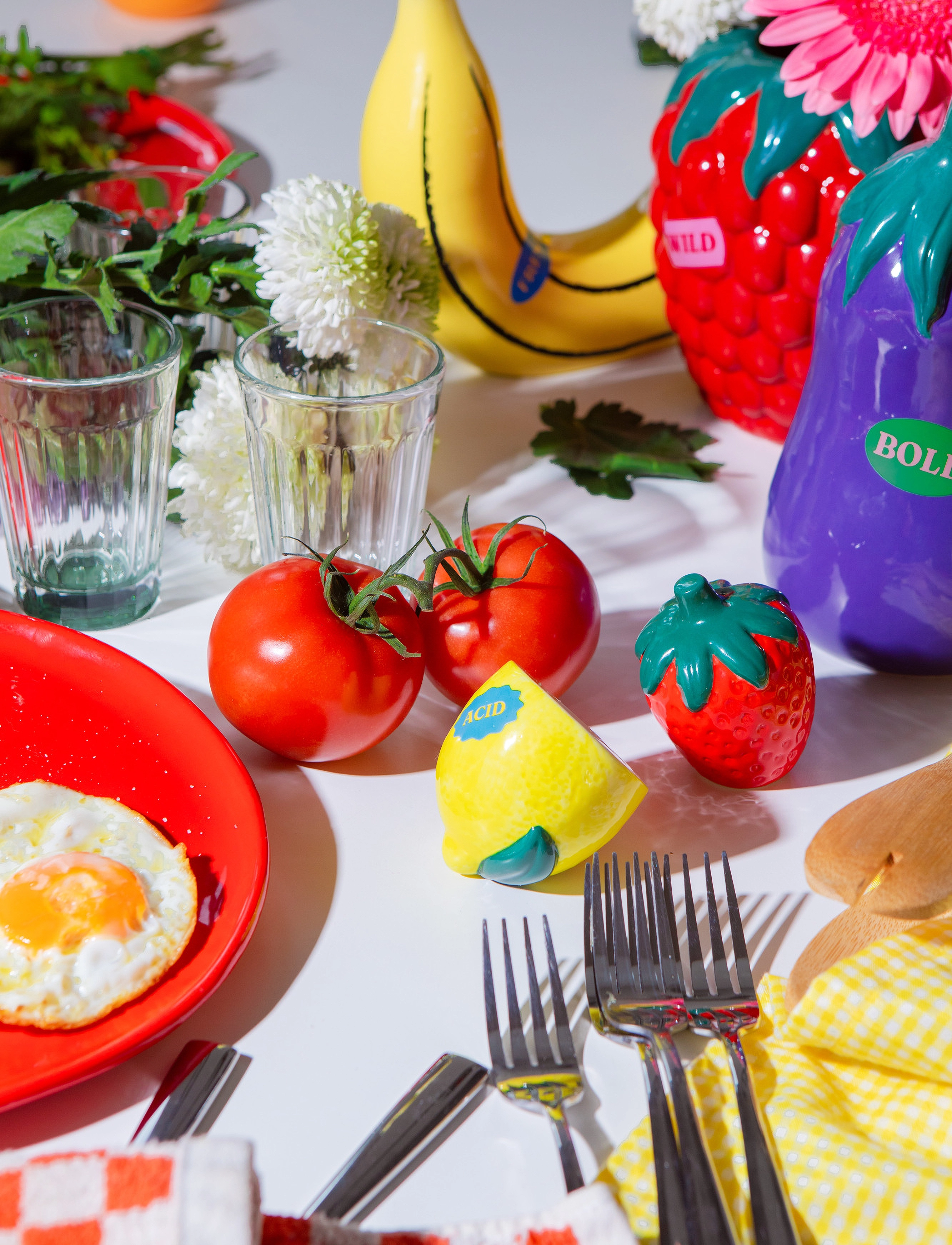 DOIY - Salt & pepper shakers - Farmers' Market - Strawberry & Lemon - strawberry & lemon - 3