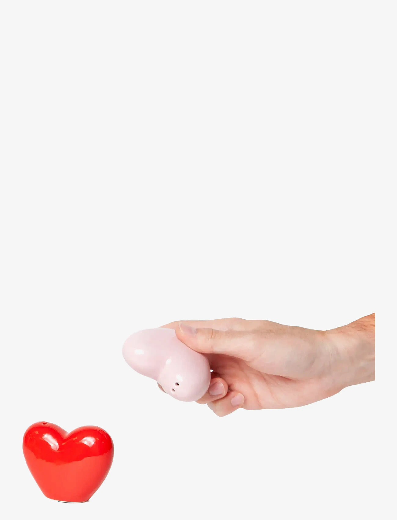 DOIY - Salt og peber sæt - Love - salt & peberkværne - red and pink - 2