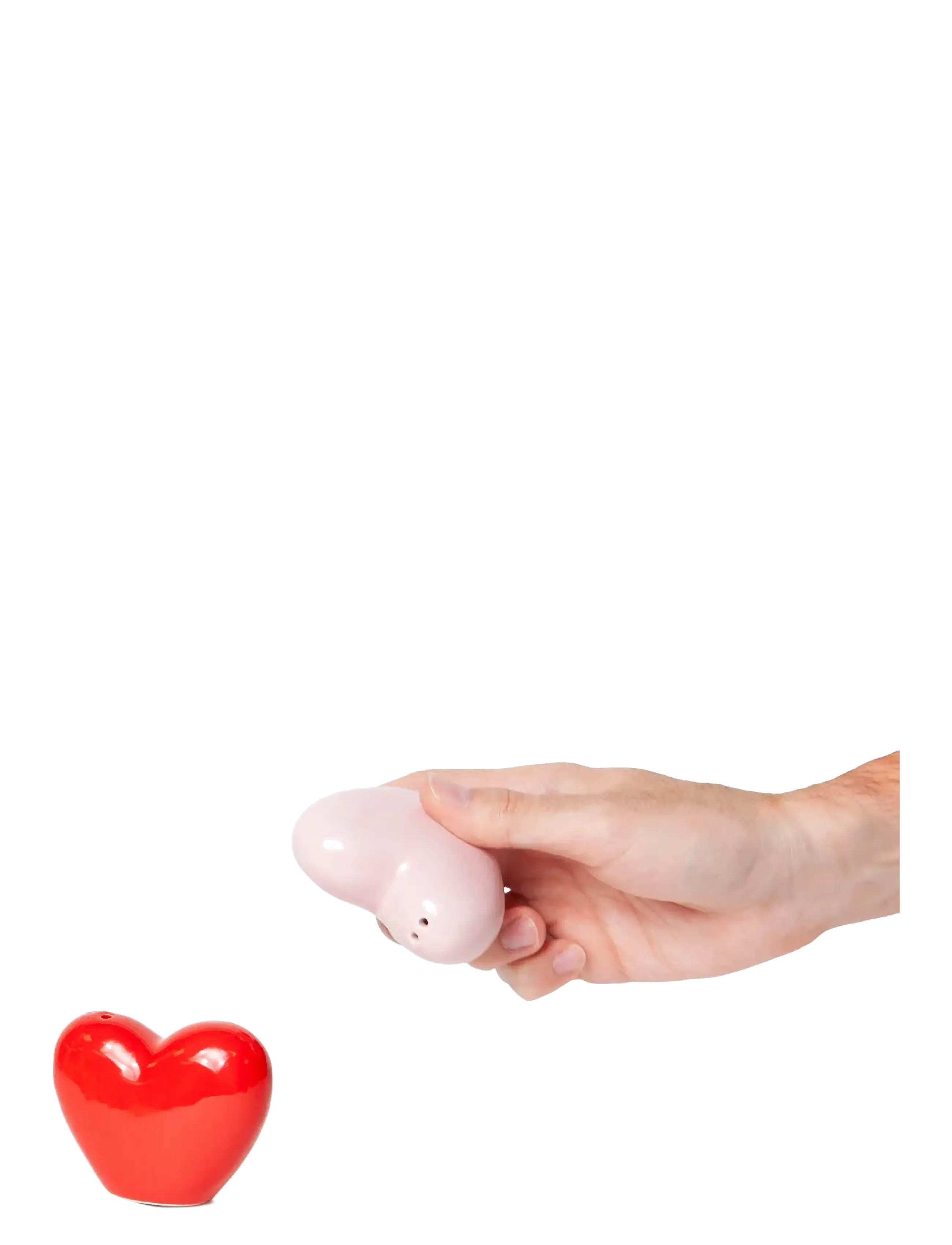DOIY - Salt og peber sæt - Love - salt- & peberbøsser - red and pink - 1