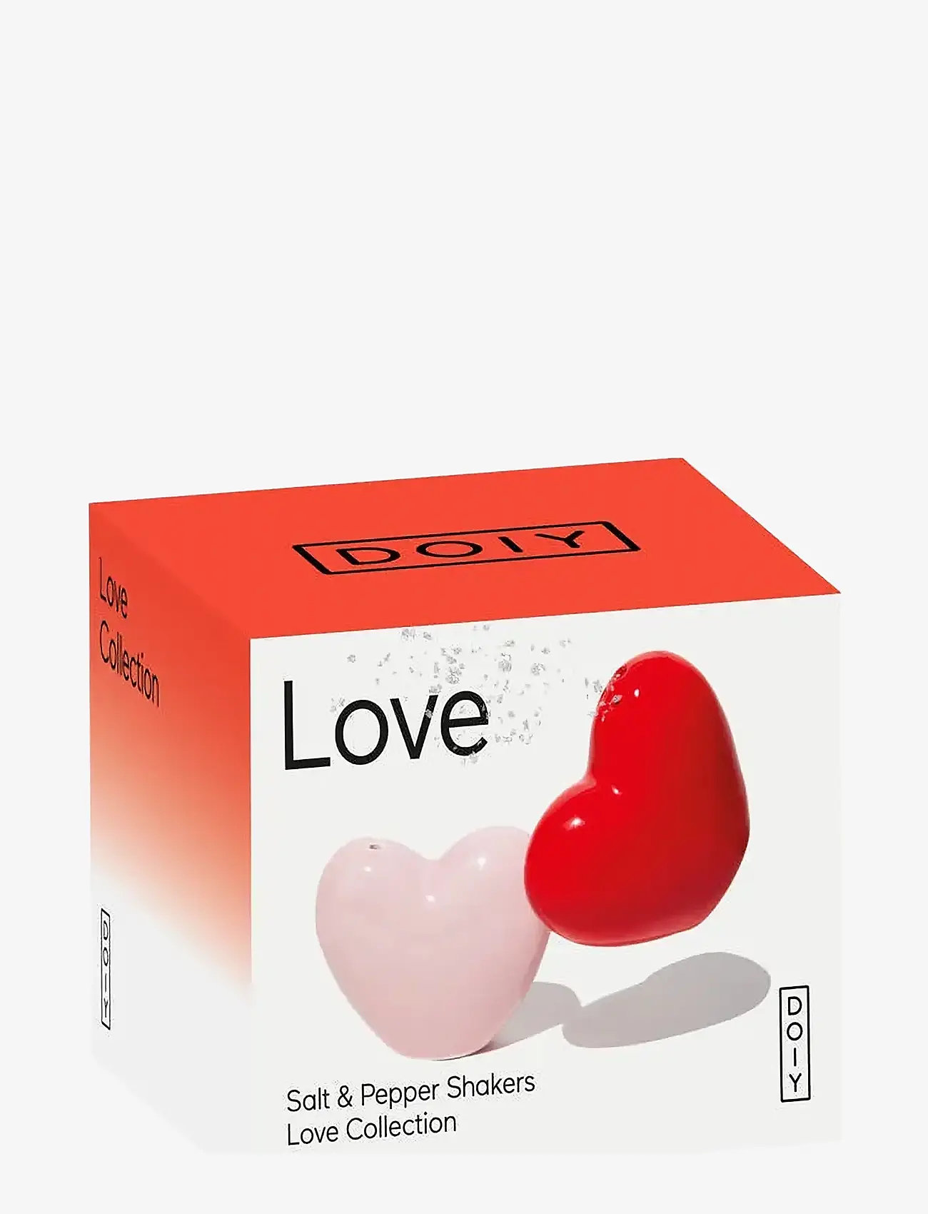 DOIY - Salt og peber sæt - Love - salt & peberkværne - red and pink - 3