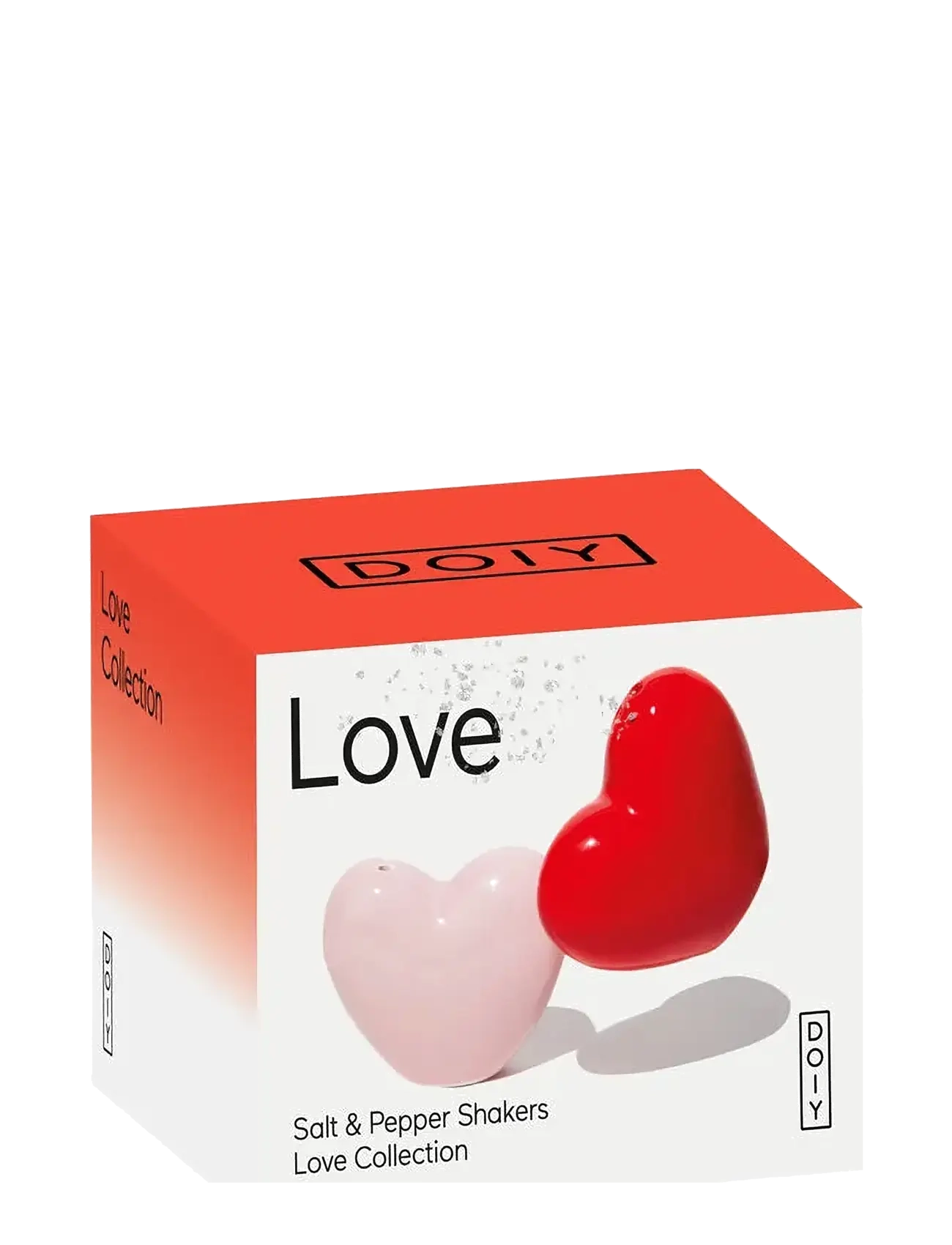 DOIY - Salt og peber sæt - Love - salt- & peberbøsser - red and pink - 2