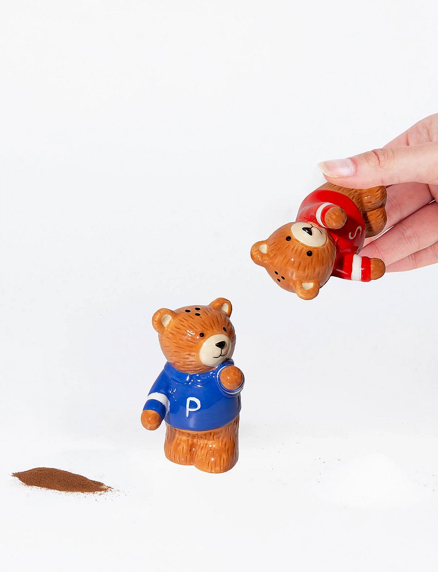 DOIY - Salt og peber sæt - Teddy - soola- ja pipraveskid - brown - 3