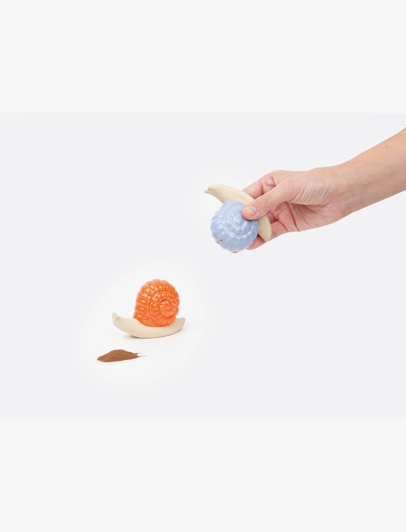 DOIY - Salt & pepper shakers - Woodland - Snail - lilac / orange - 1