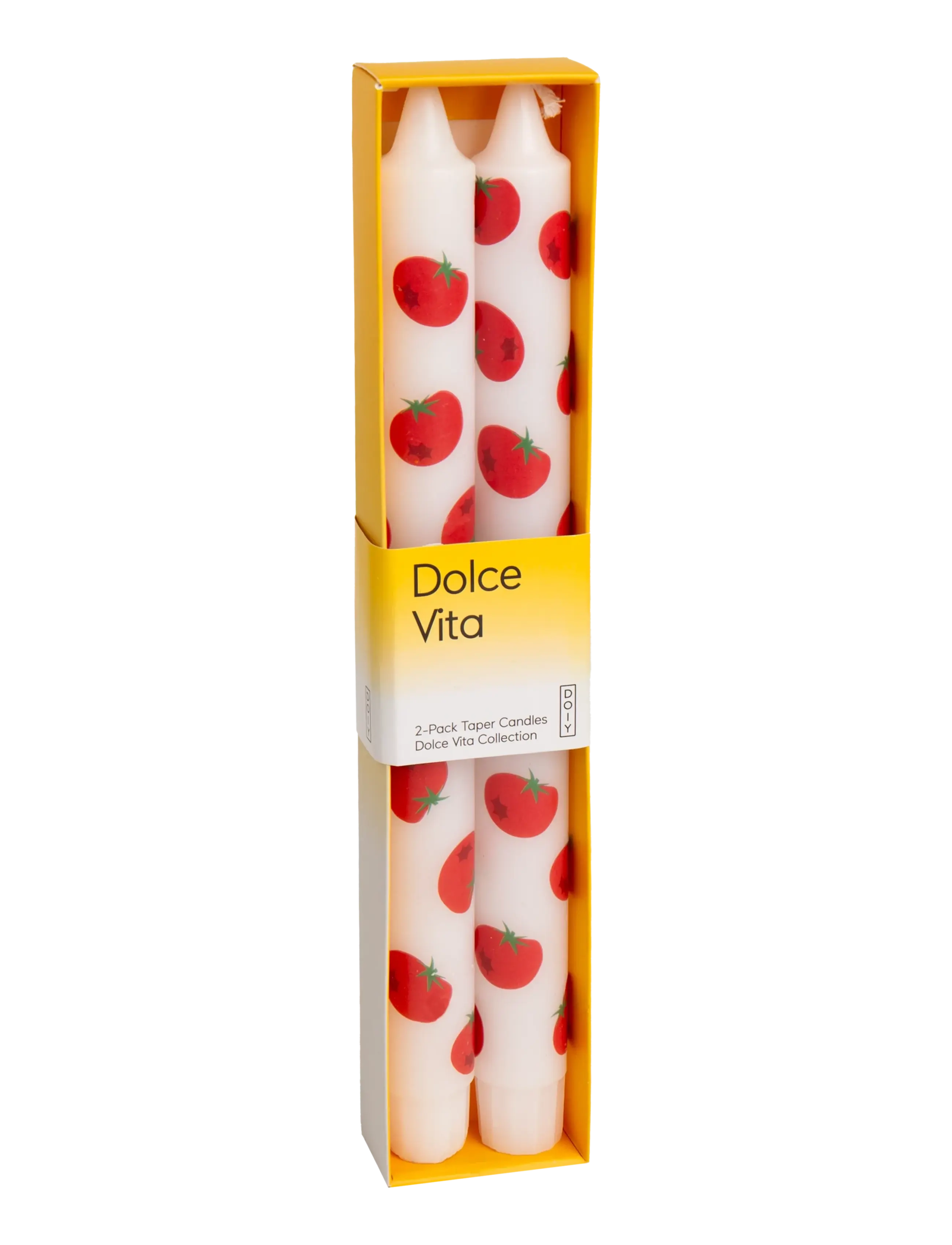 DOIY - Taper Candles - pikad küünlad - tomato - 2