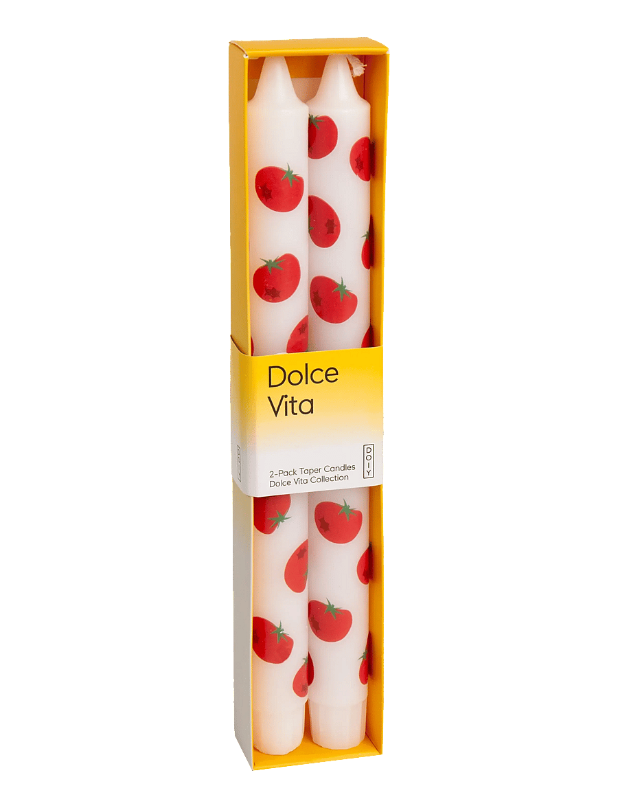 DOIY - Taper Candles - pikad küünlad - tomato - 2