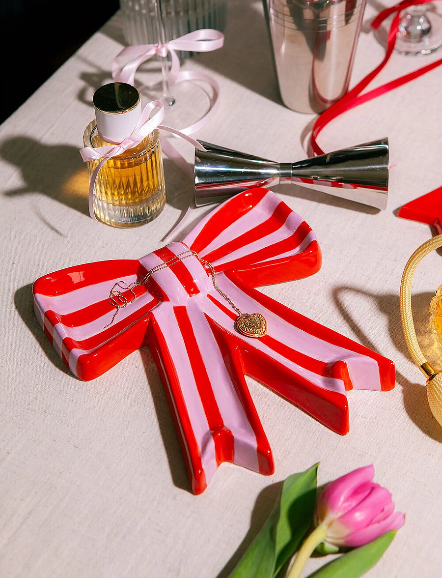 DOIY - Trinket Tray, Bow - tabletts - red and pink - 4