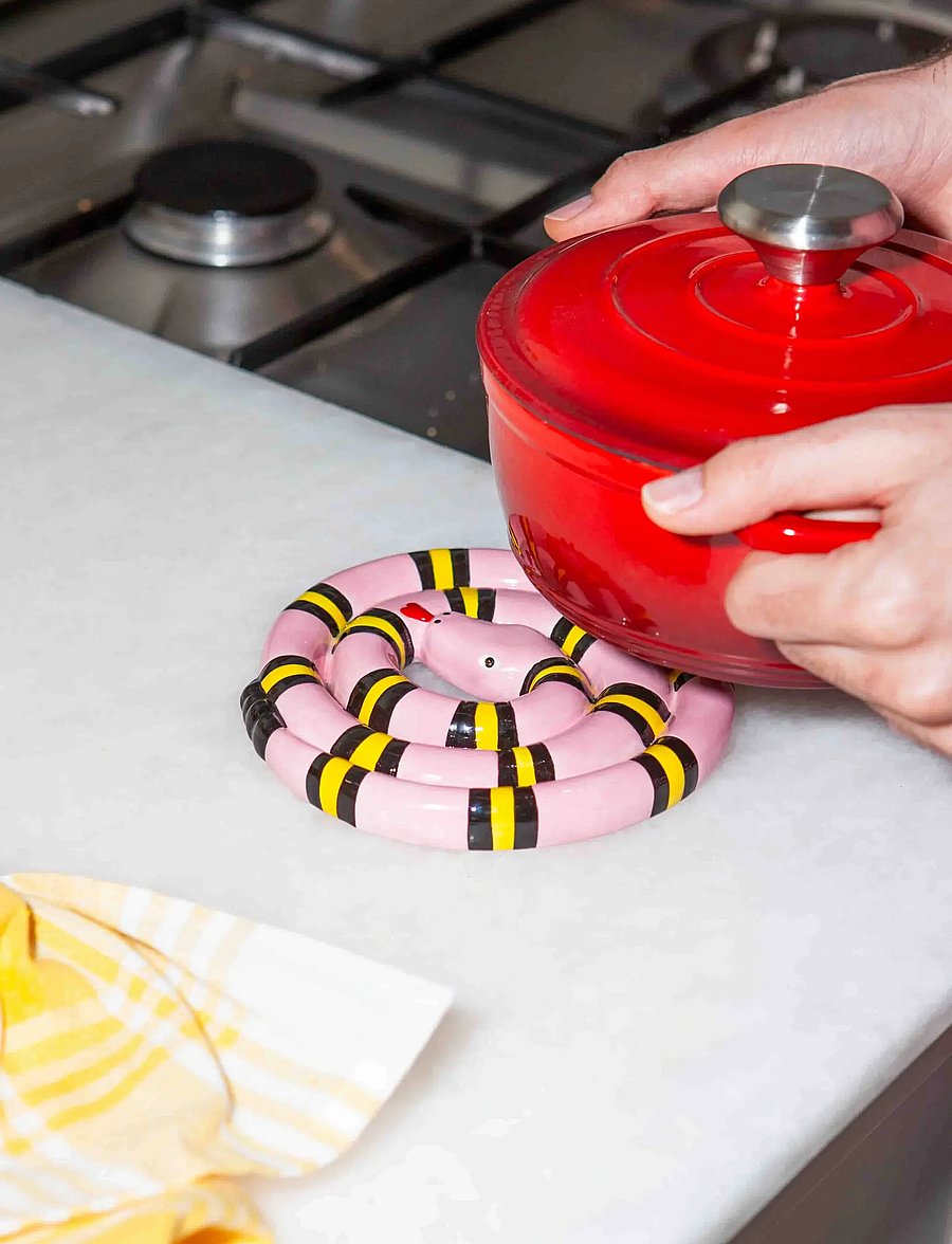 DOIY - Snake Trivet - pink - 0