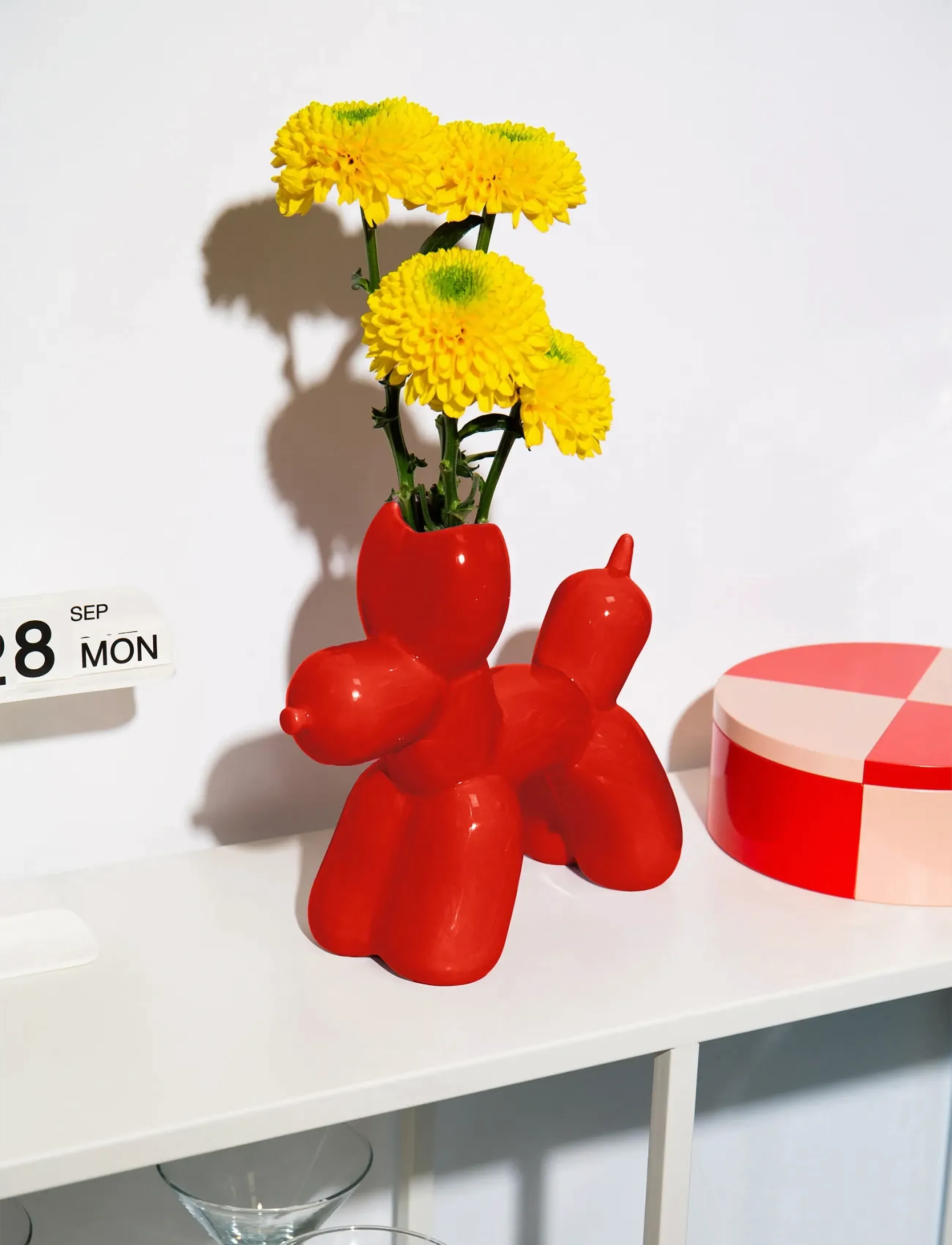 DOIY Vase Bobby Red, H21 cm, Vases, Rot - Other Homeware