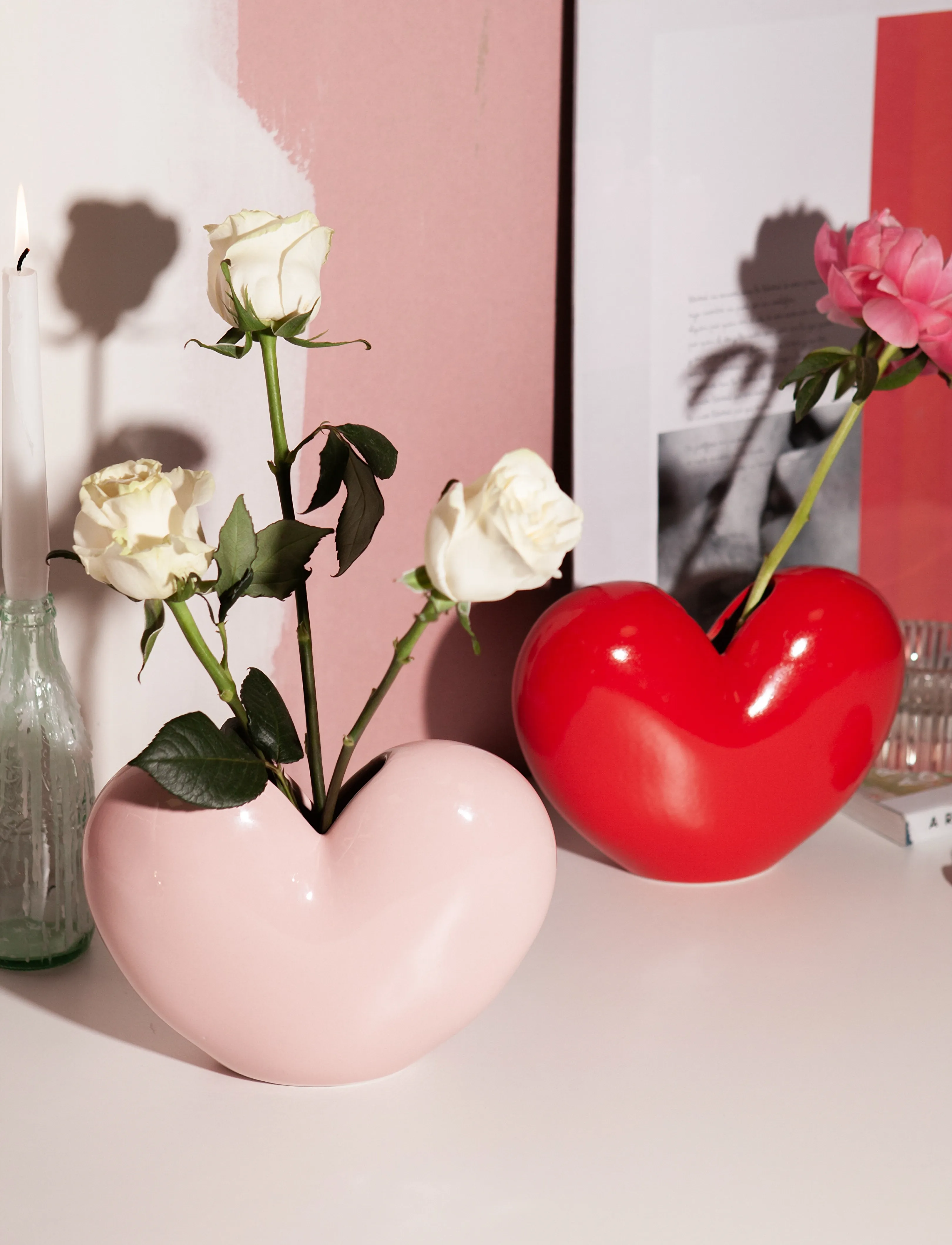 DOIY Vase Love Pink, H:15.5 cm, Decoration, Rosa - Vases, Homeware