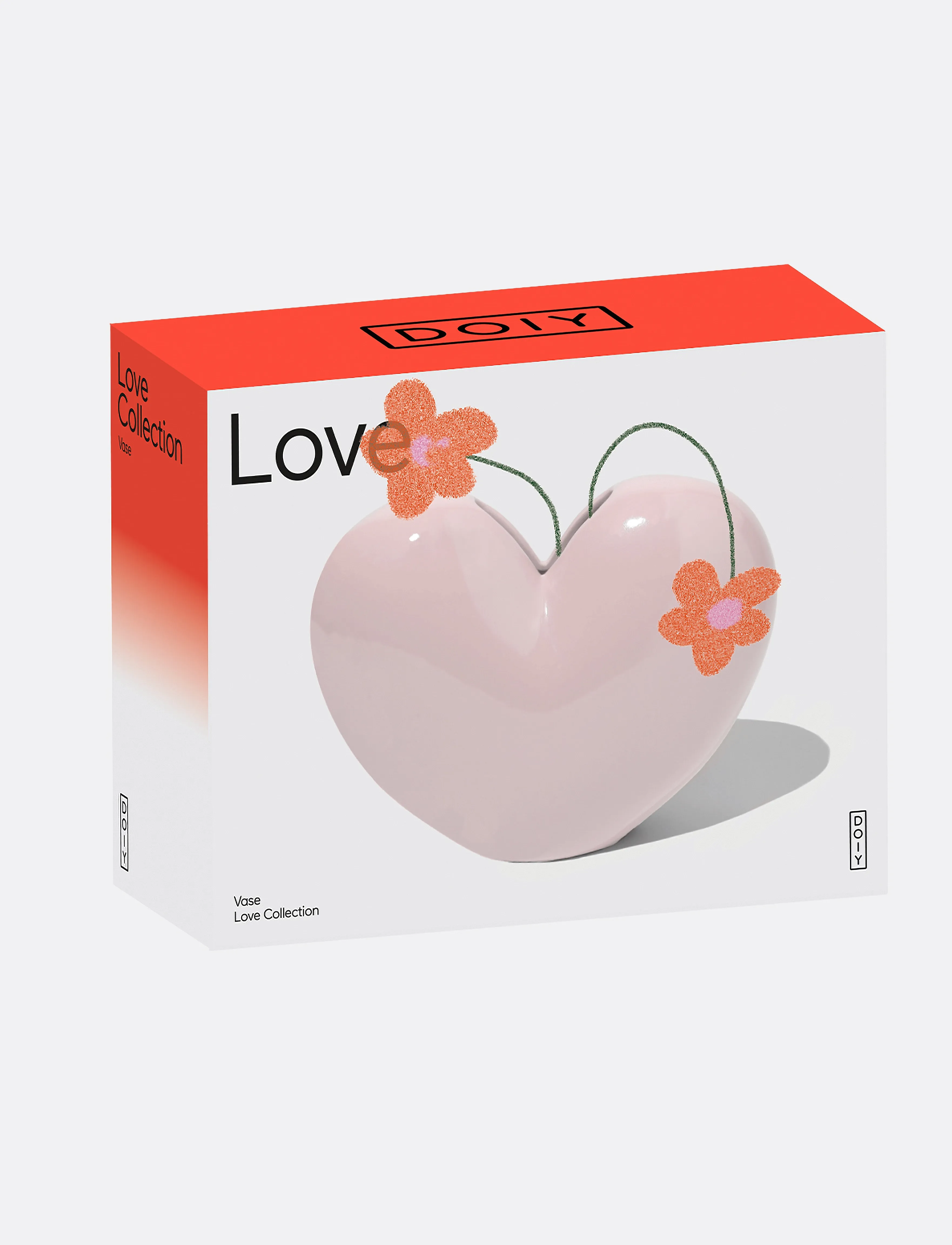 DOIY - Vase - Love - Pink - laveste priser - pink - 3