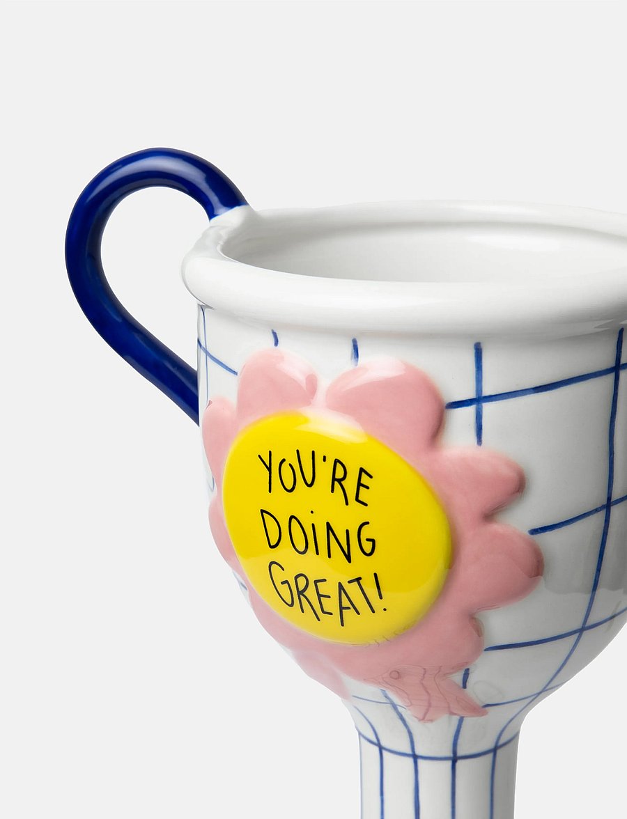 DOIY - Vase - Trophy - You're doing great - vaasid - white - 5