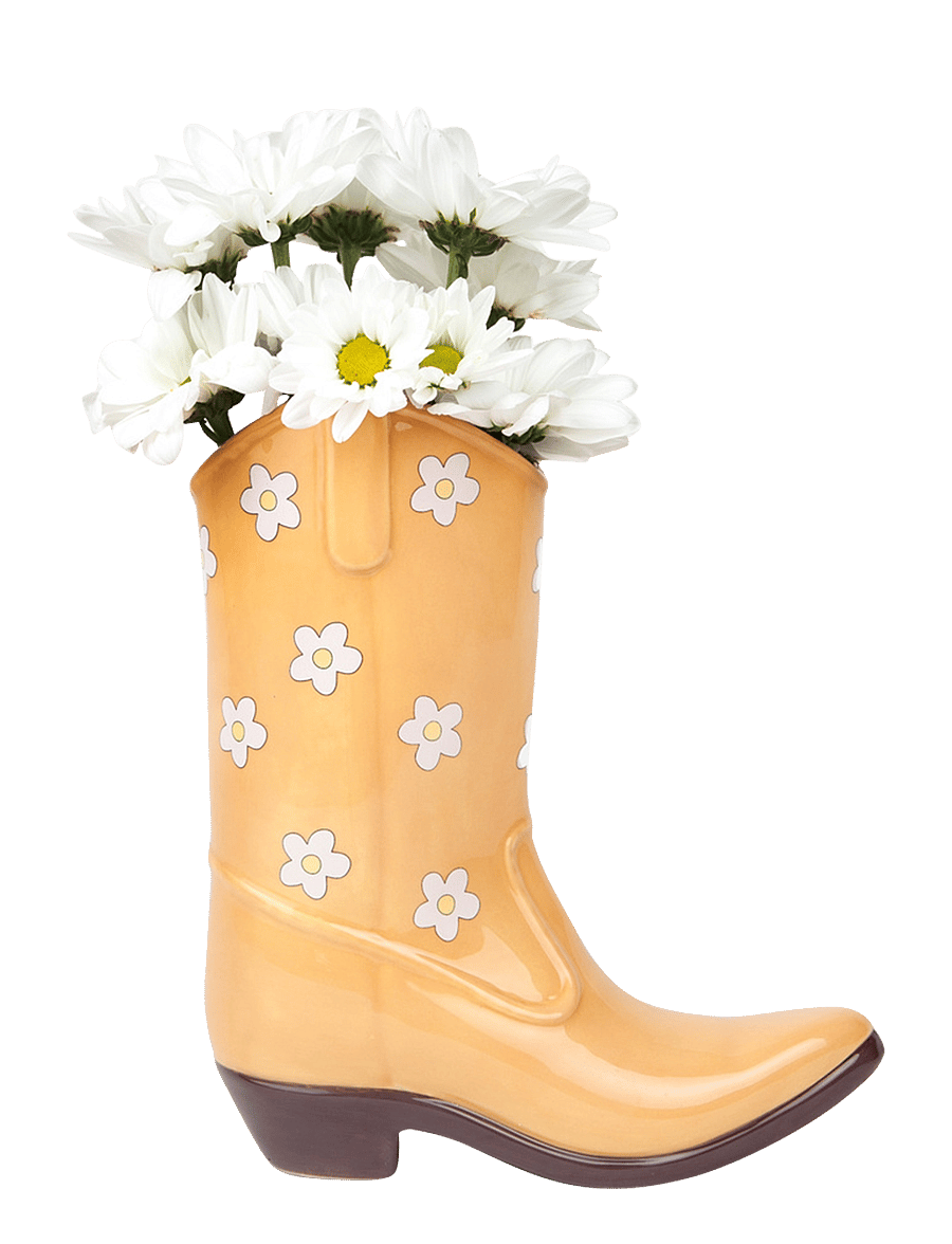 DOIY - Vase - Rodeo - Cowboy Boot - vasen - yellow - 1