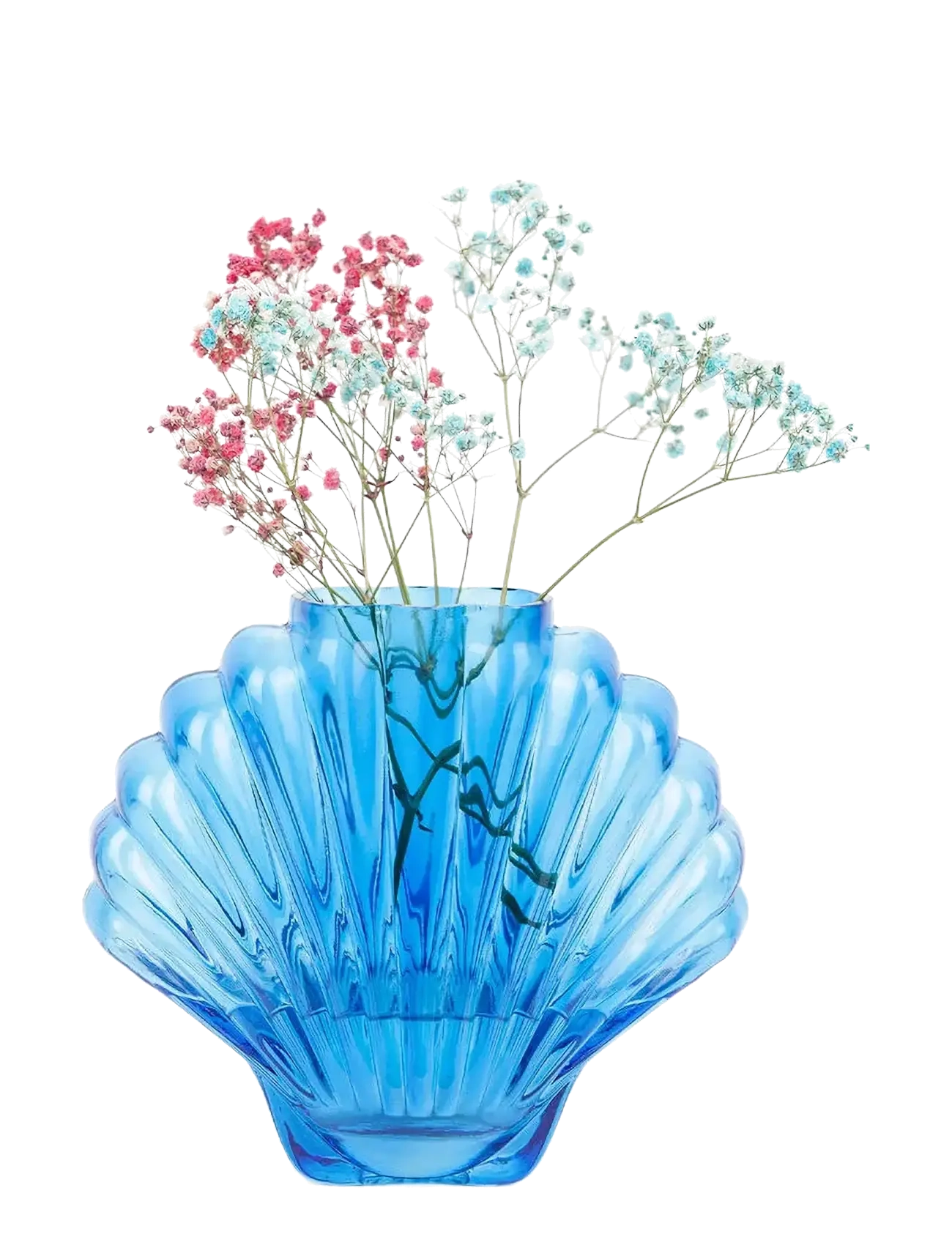 DOIY Vase Seashell Cobalt Blue, Tulipanvase, Blå, Str: H:16.3CM
