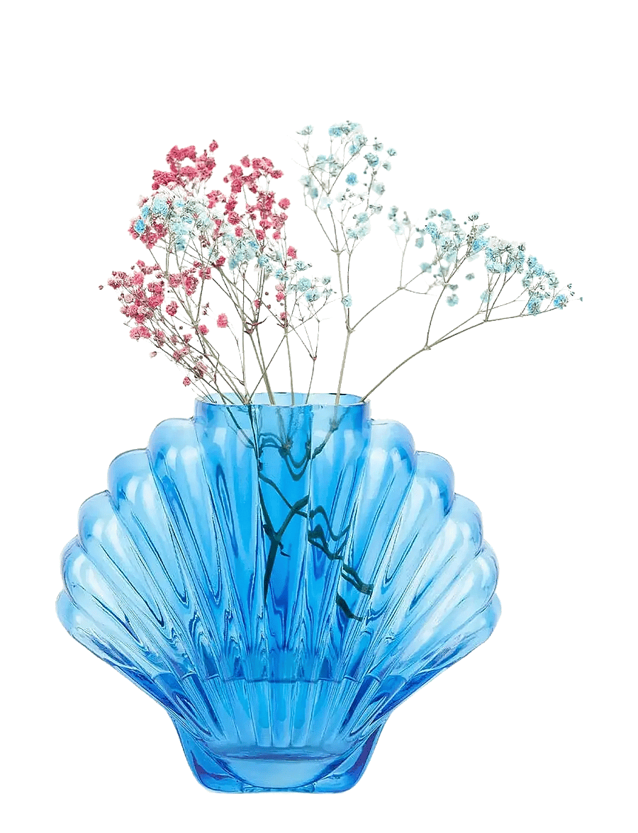 DOIY - Vase, Shell - vasen - blue - 1