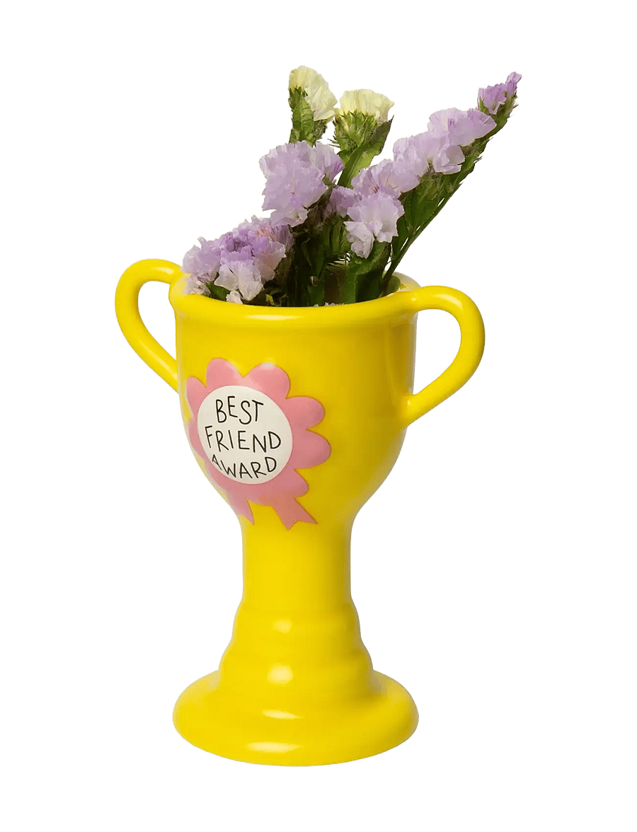 DOIY - Vase - Trophy - Best friend award - yellow - 1