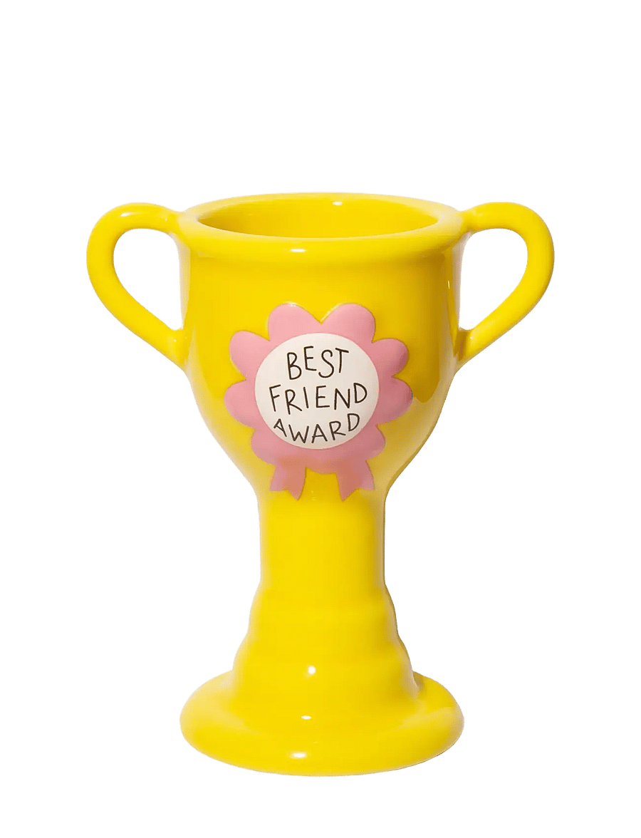 DOIY - Vase - Trophy - Best friend award - yellow - 2