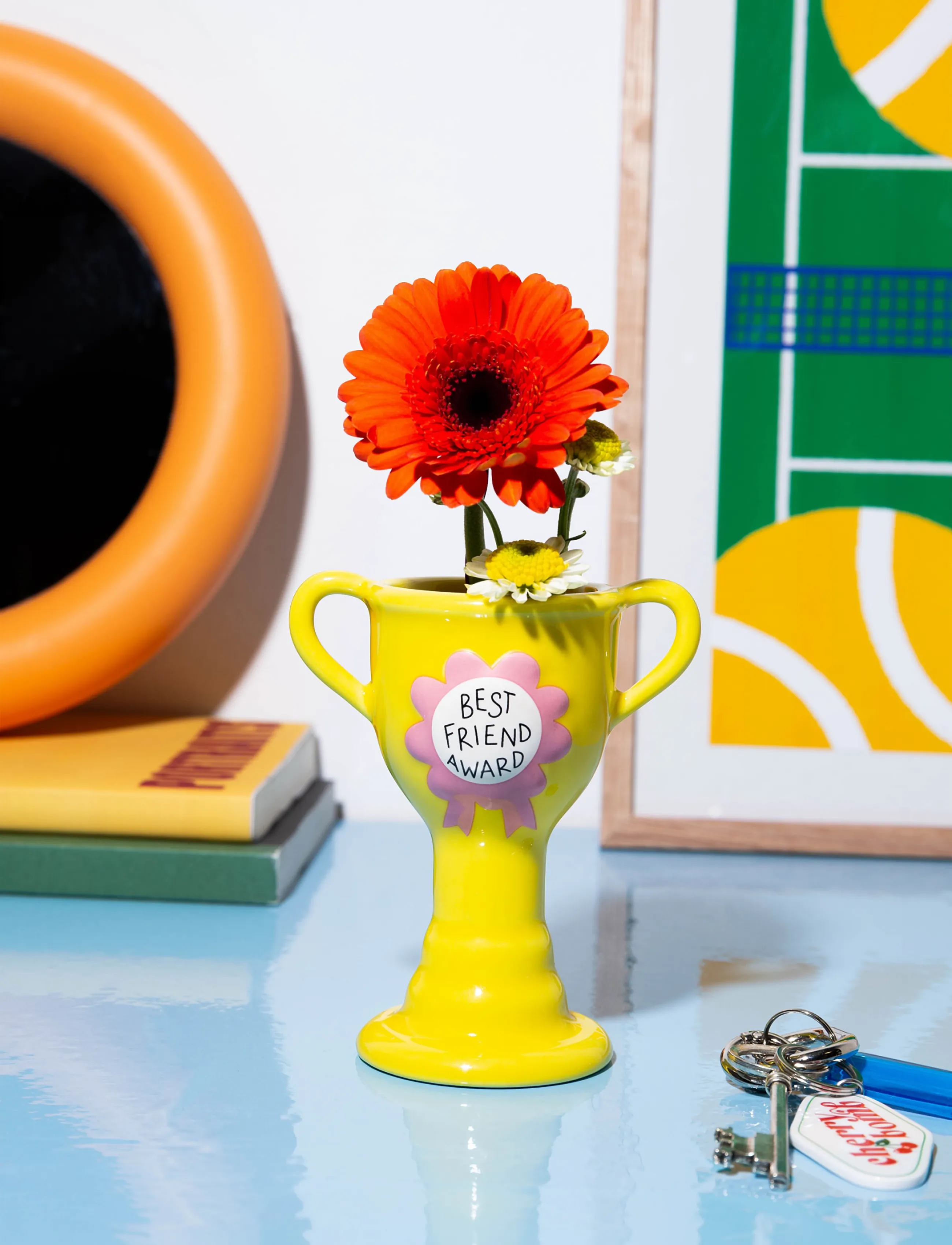 DOIY Vase Trophy Best Friend Award,,,Gelb Gr.H11.4CM