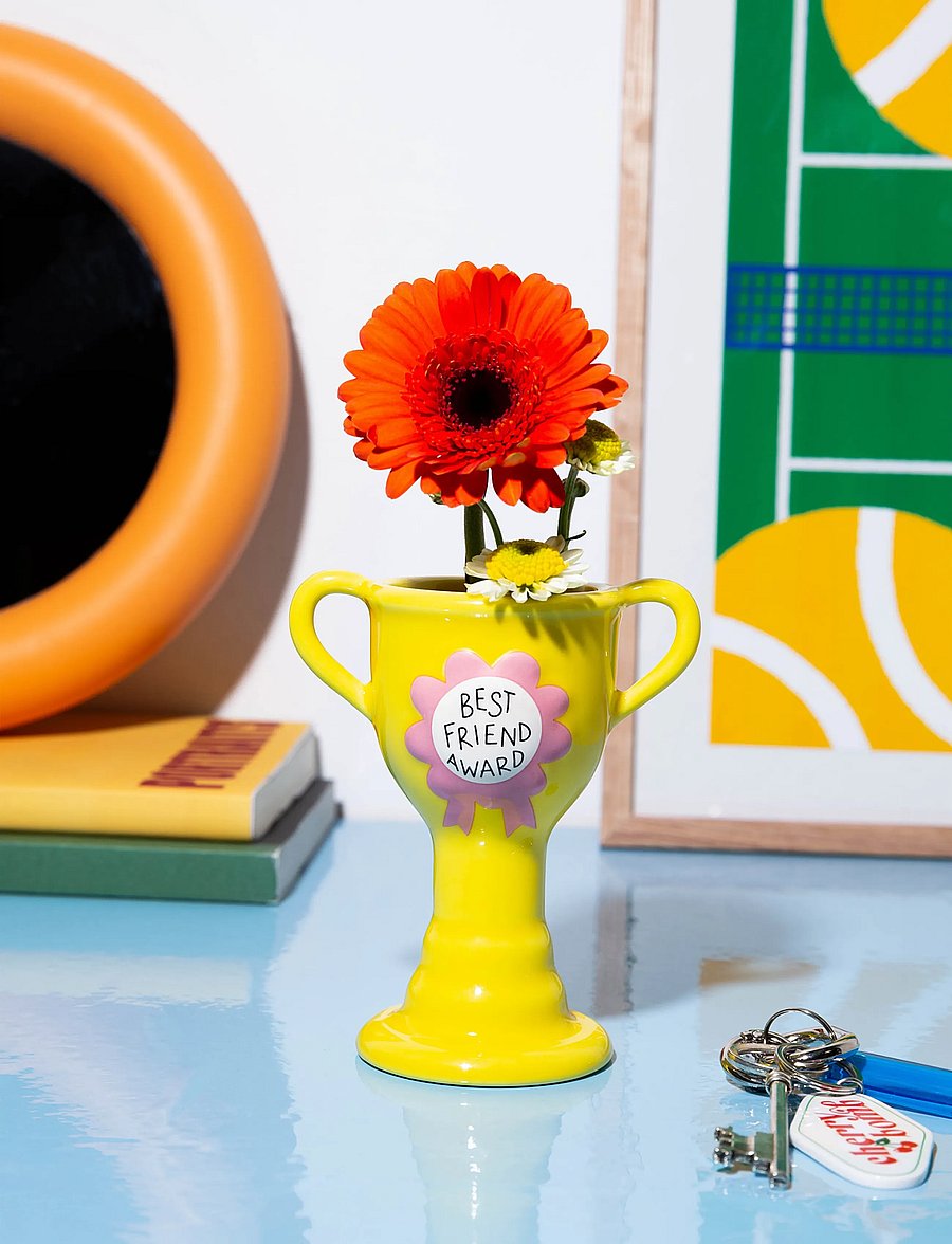 DOIY - Vase - Trophy - Best friend award - yellow - 0
