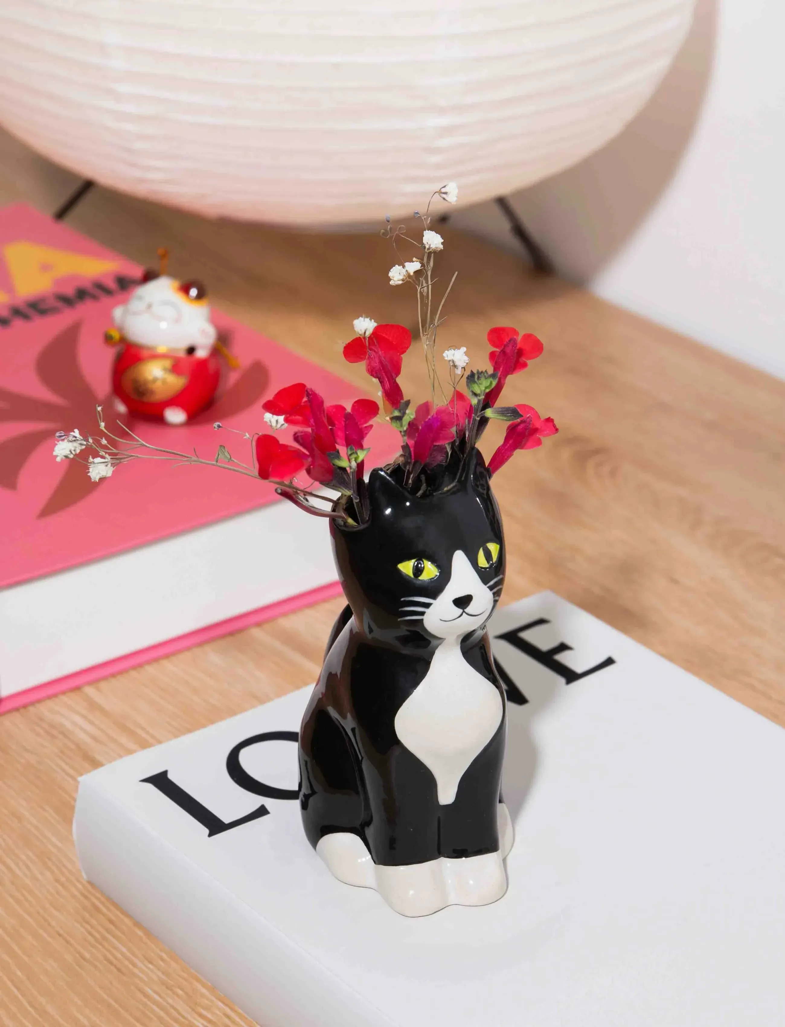 DOIY Vase Cat, H11 cm, Vases, Schwarz - Other Homeware