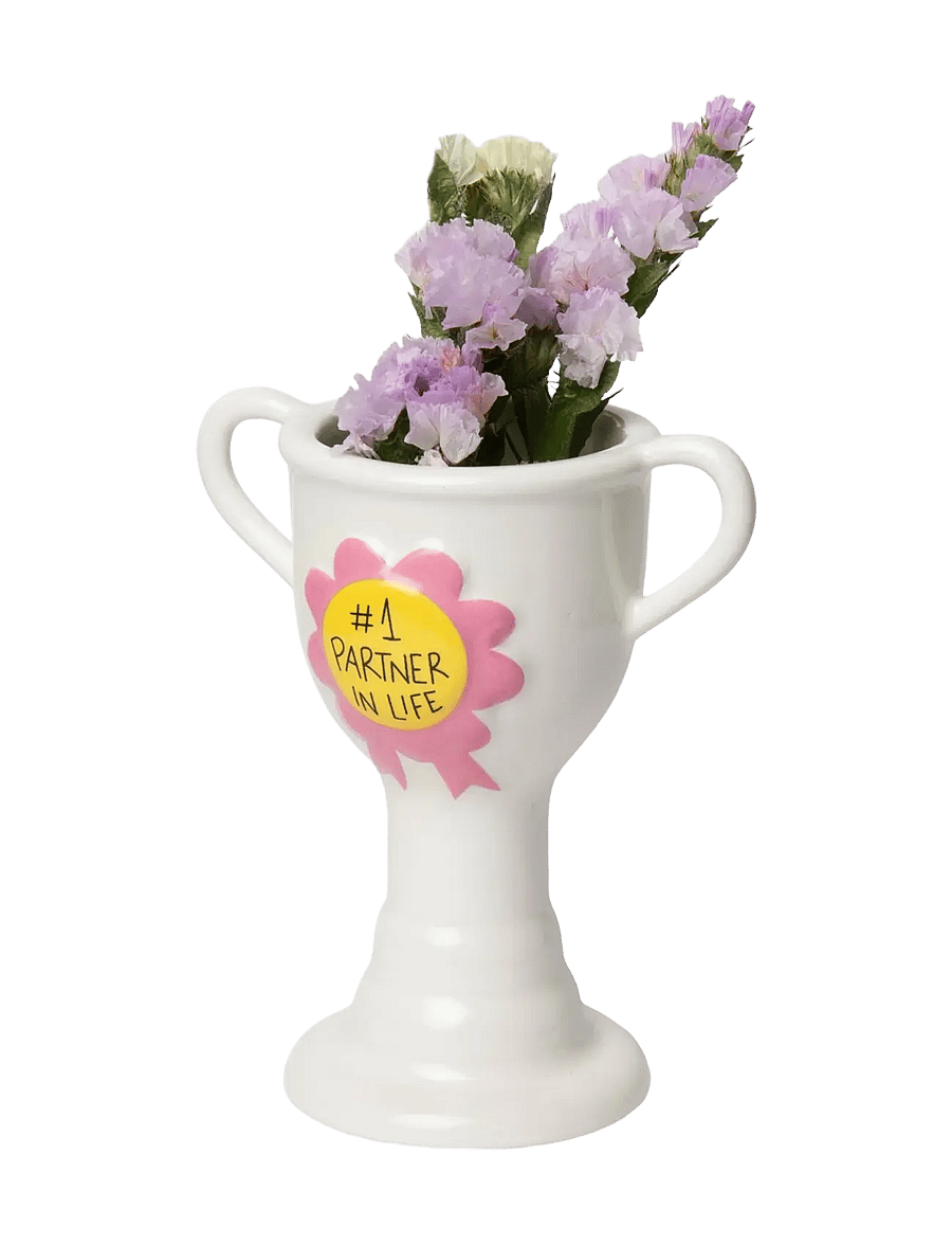 DOIY - Vase - Trophy - #1 Partner in life - vaasid - white - 1