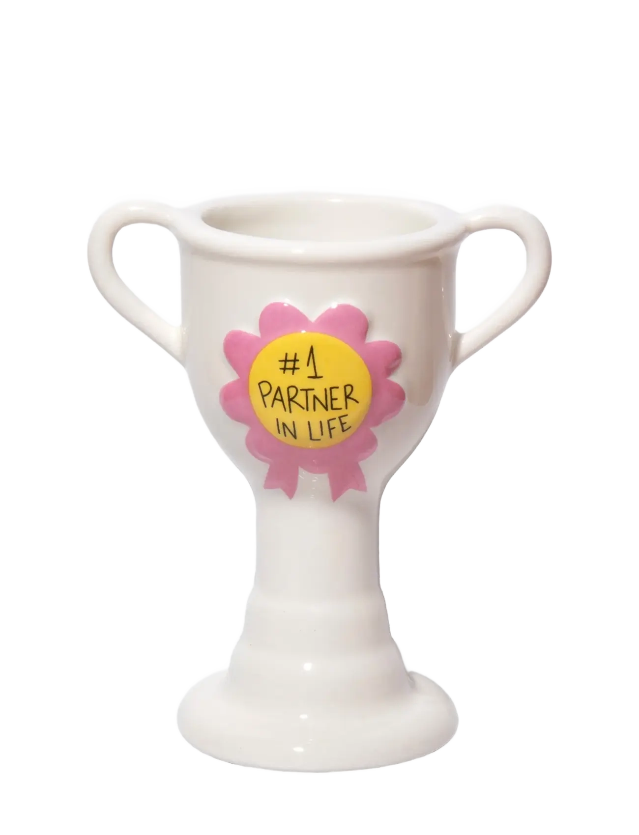 DOIY - Vase – Trophy – #1 Partner in life - white - 2