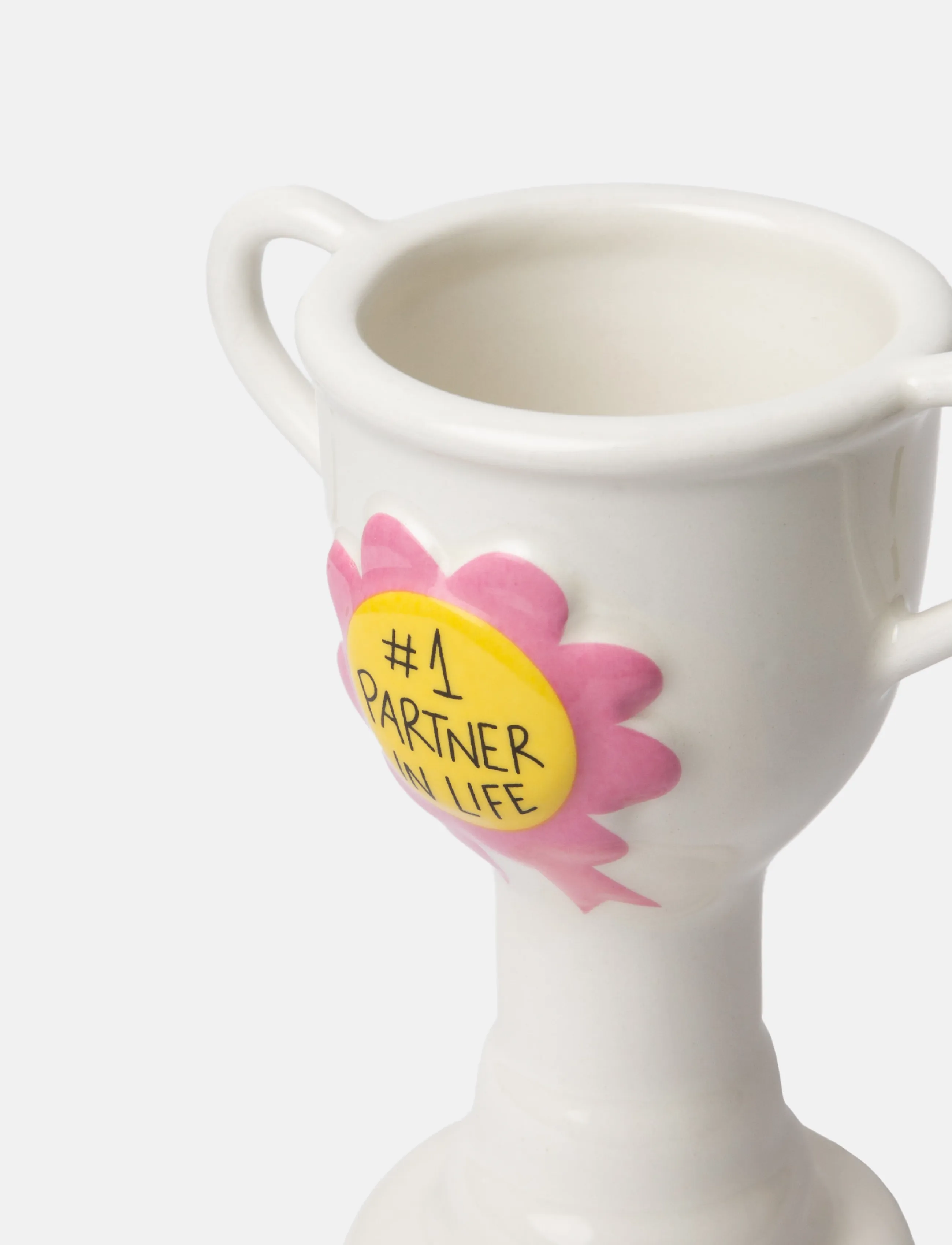 DOIY - Vase – Trophy – #1 Partner in life - white - 4