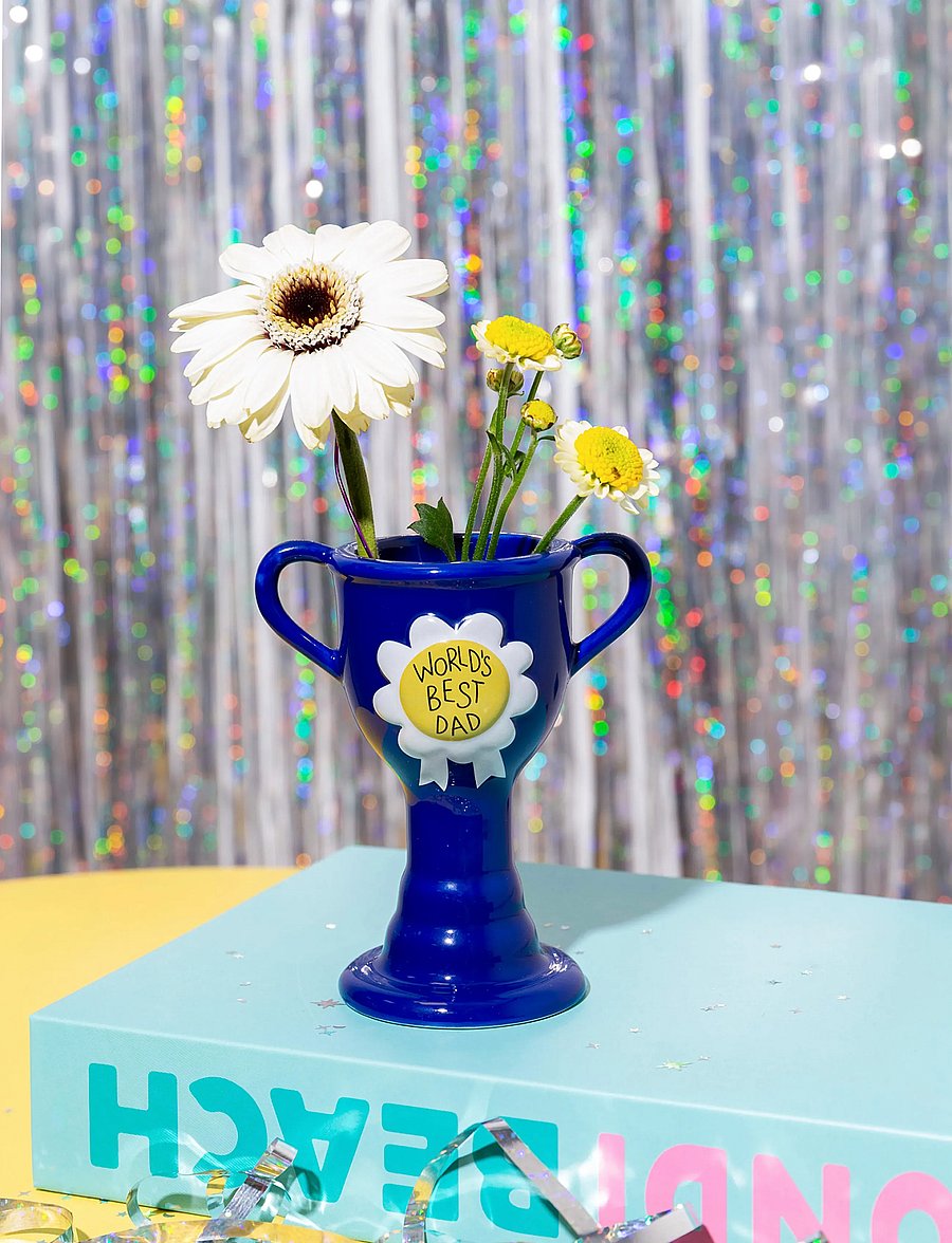 DOIY - Vase - Trophy - World's best dad - blue - 0