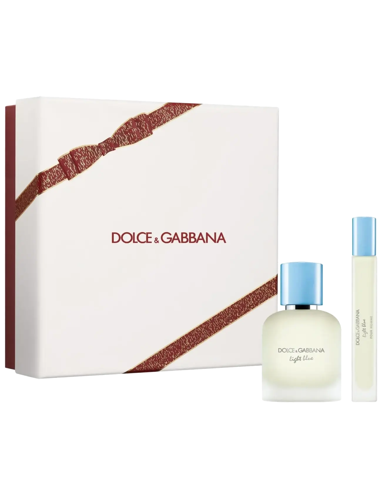 Dolce&Gabbana Gift Set Light Blue Pour Homme EdT 50 ml + Travel Spray EdT 10 ml - Til ham - CLEAR / undefined