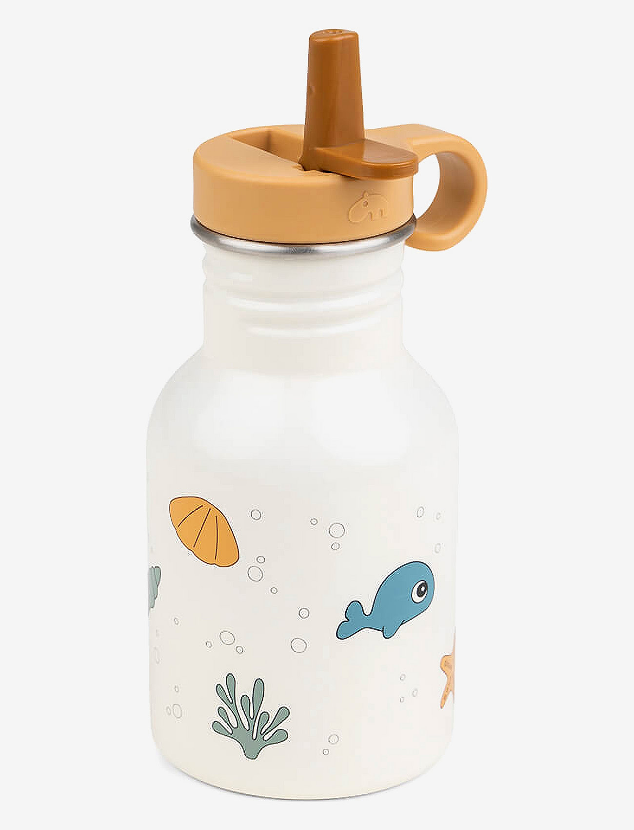 Done by Deer - Metal bottle Sea friends Beige 350 ml - nappflaskor - beige - 0