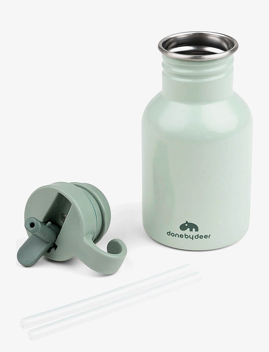 Done by Deer - Metal bottle Croco Green 350 ml - babyflaschen - green - 2