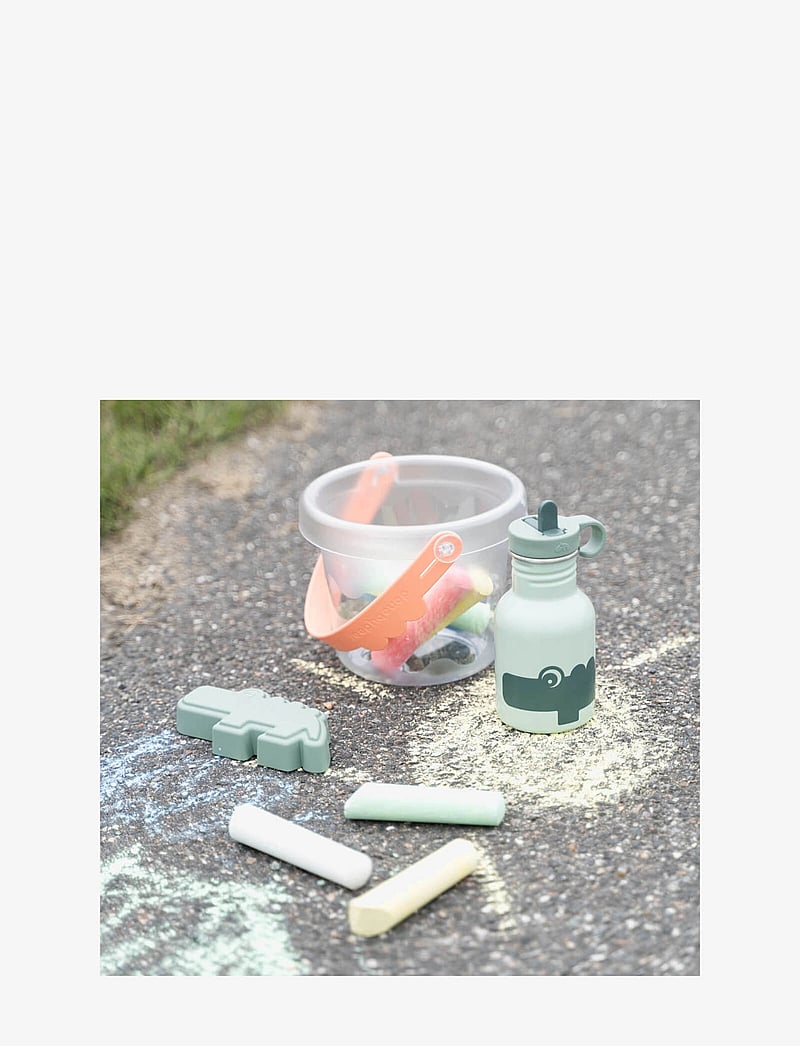 Done by Deer - Metal bottle Croco Green 350 ml - beebipudelid - green - 3