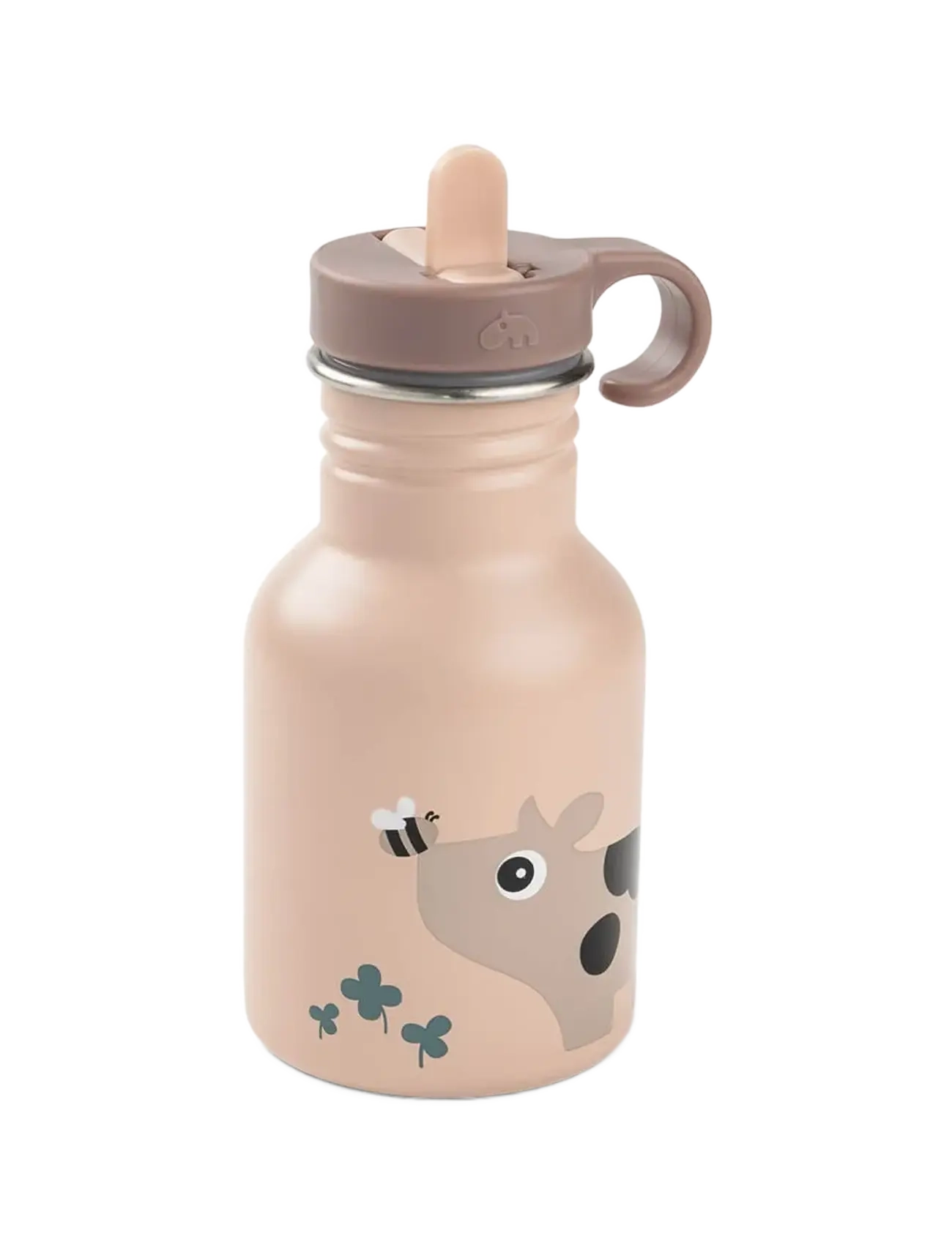 Done by Deer Metal Bottle Tiny Farm Powder 350 Ml, Meal Time, Beige, Str: Ø7X H 15CM