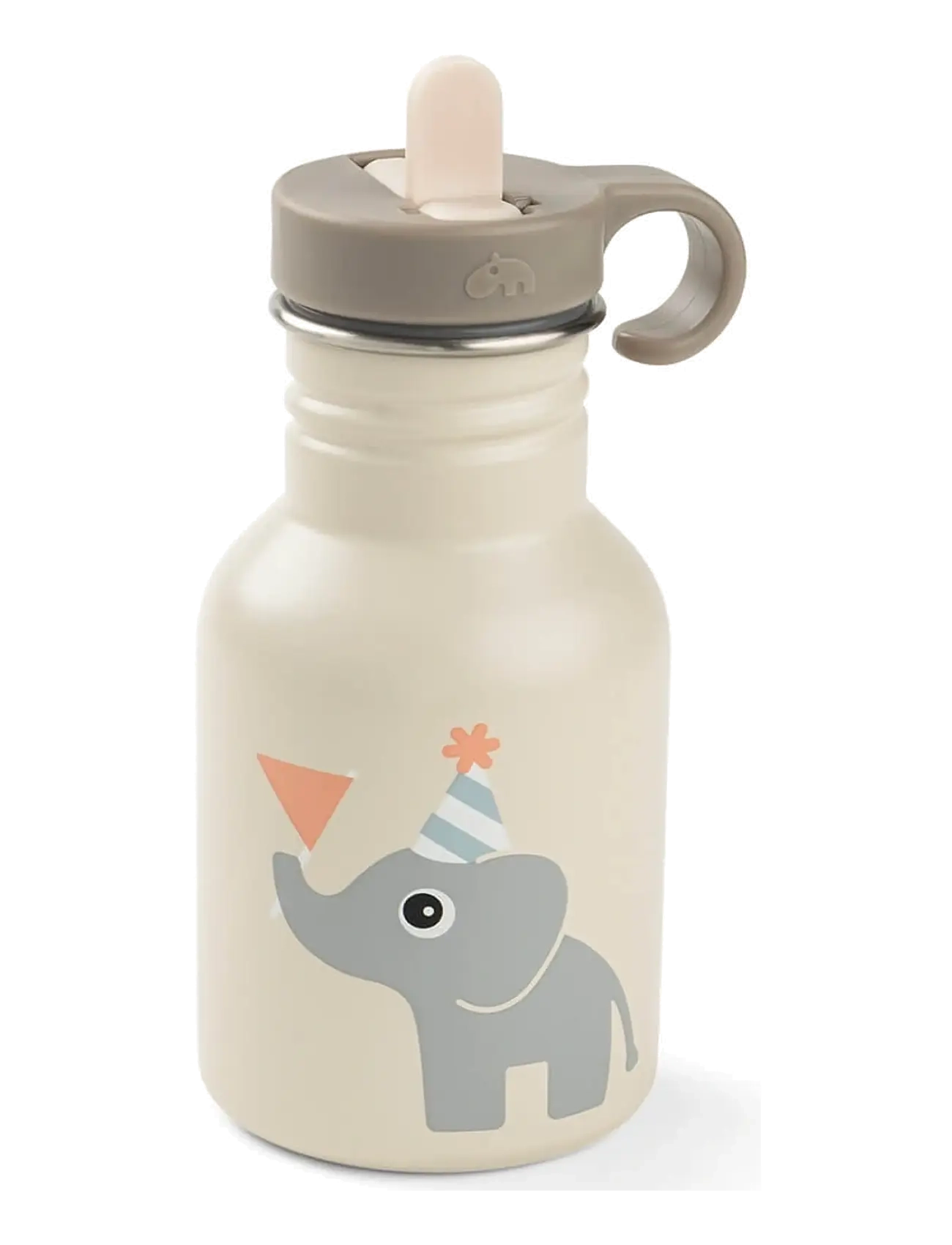 Done by Deer Metal Bottle Celebration Sand 350 Ml, Meal Time, Beige, Str: Ø7X H 15CM