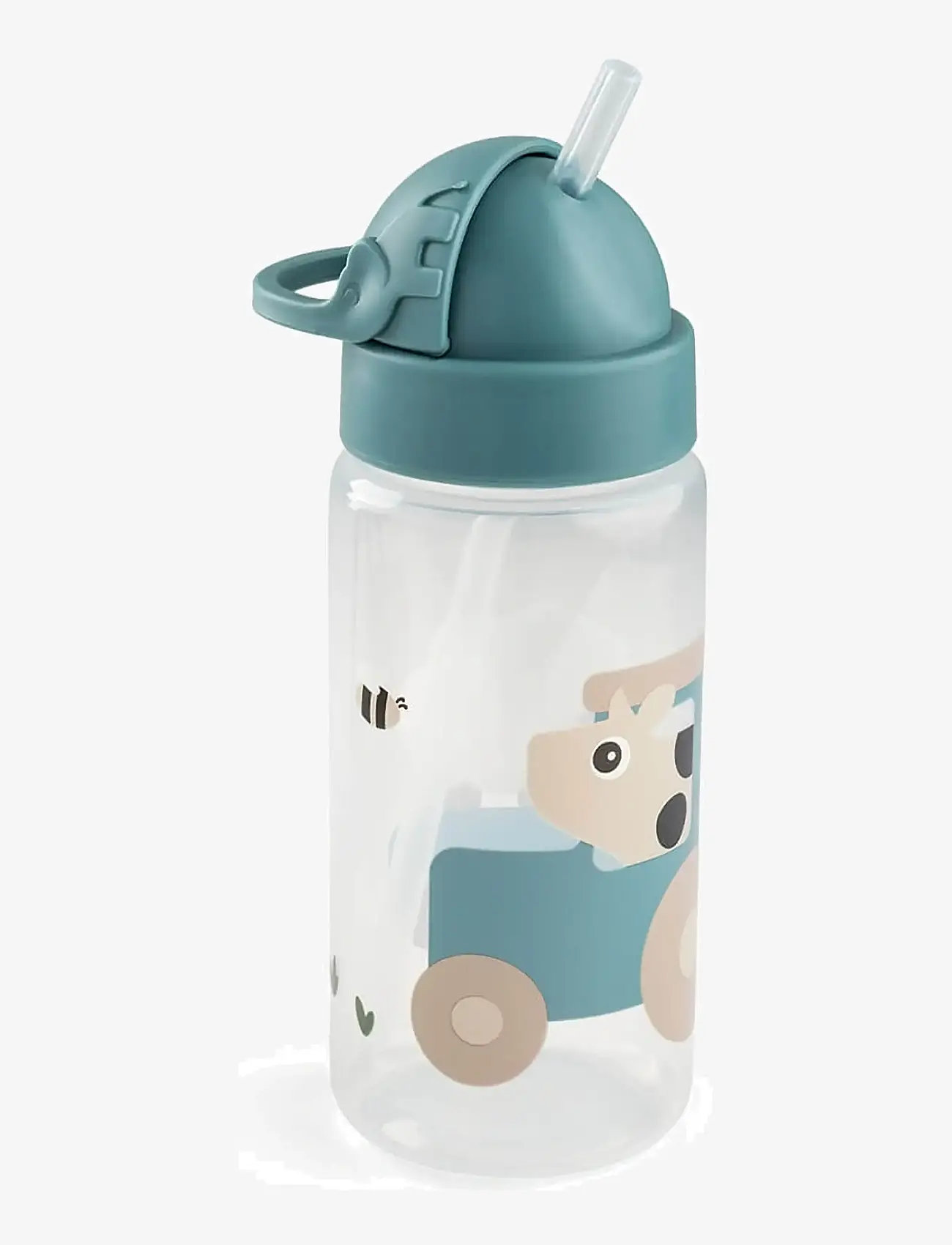 Done by Deer - Straw bottle Tiny farm Blue 350 ml - wasserflaschen - blue - 2
