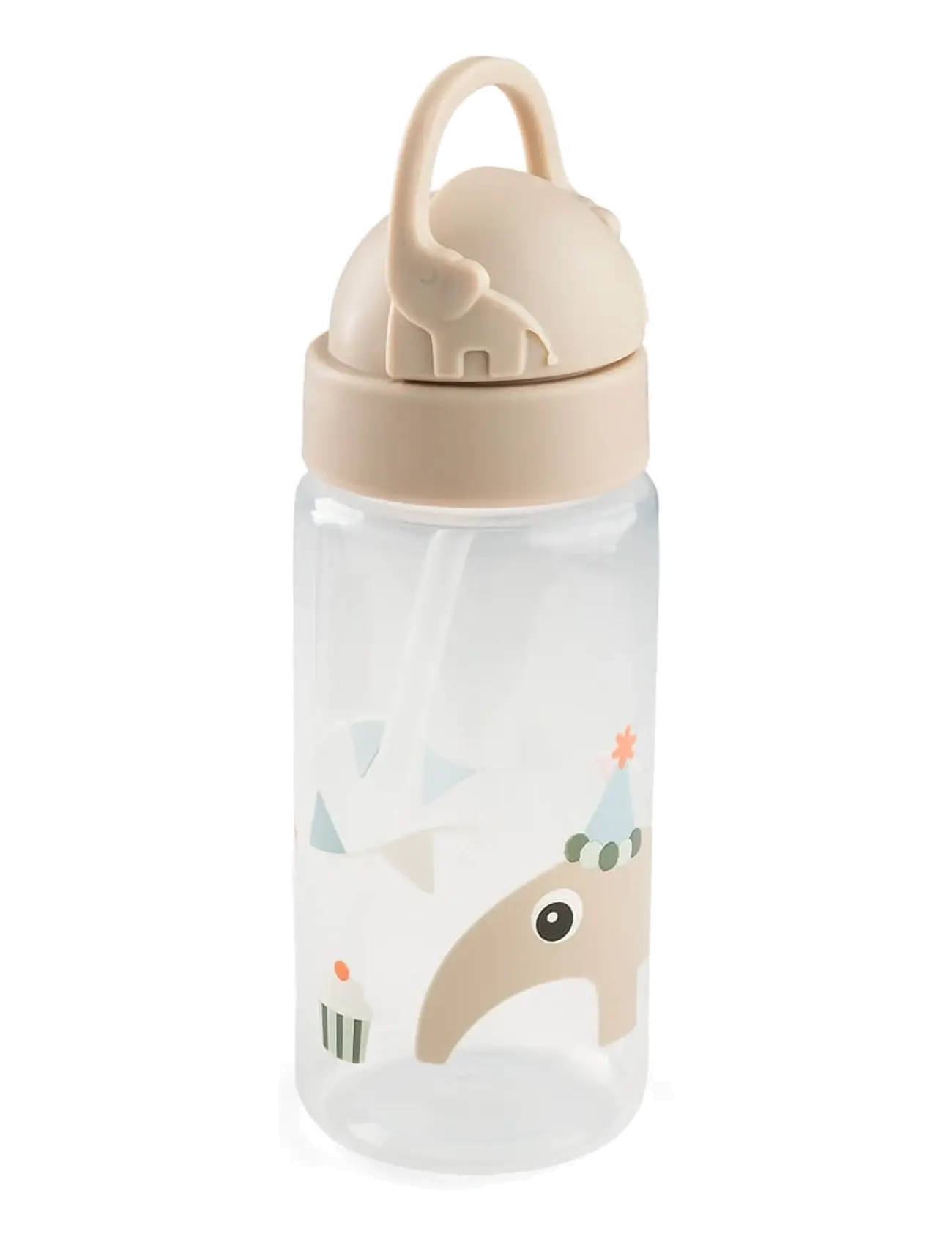 Done by Deer Straw Bottle Celebration Sand 350 Ml, Meal Time, Beige, Str: Ø 6.5X H 20CM