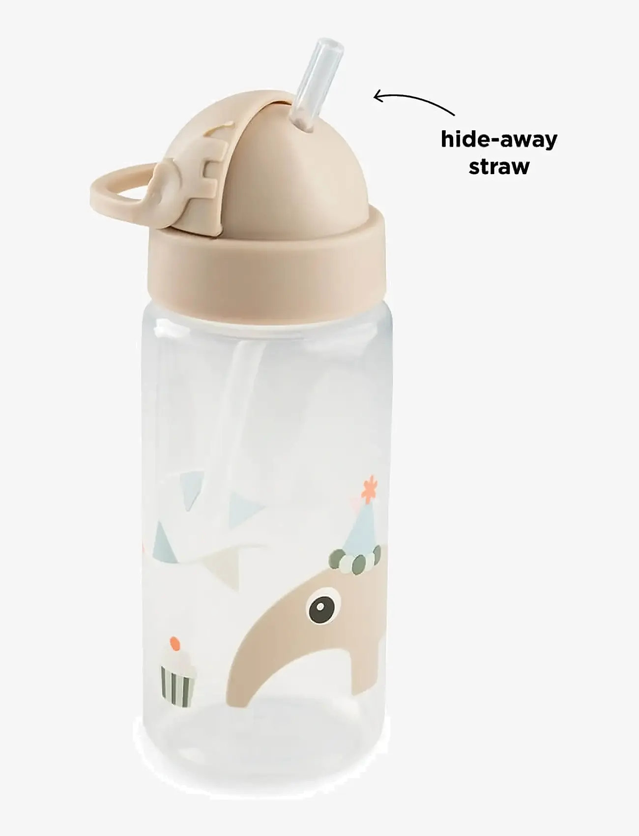 Done by Deer - Straw bottle Celebration Sand 350 ml - vattenflaskor - sand - 3