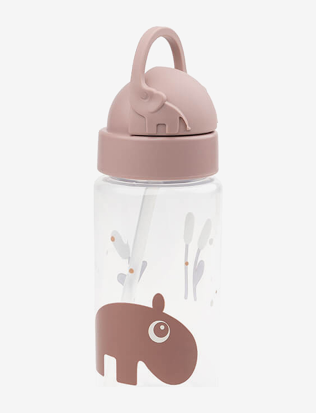 Done by Deer Straw Bottle Ozzo Powder 350 ml, Ø6.5X H 20 cm, Pink, Hjem > Måltidstid, Børn
