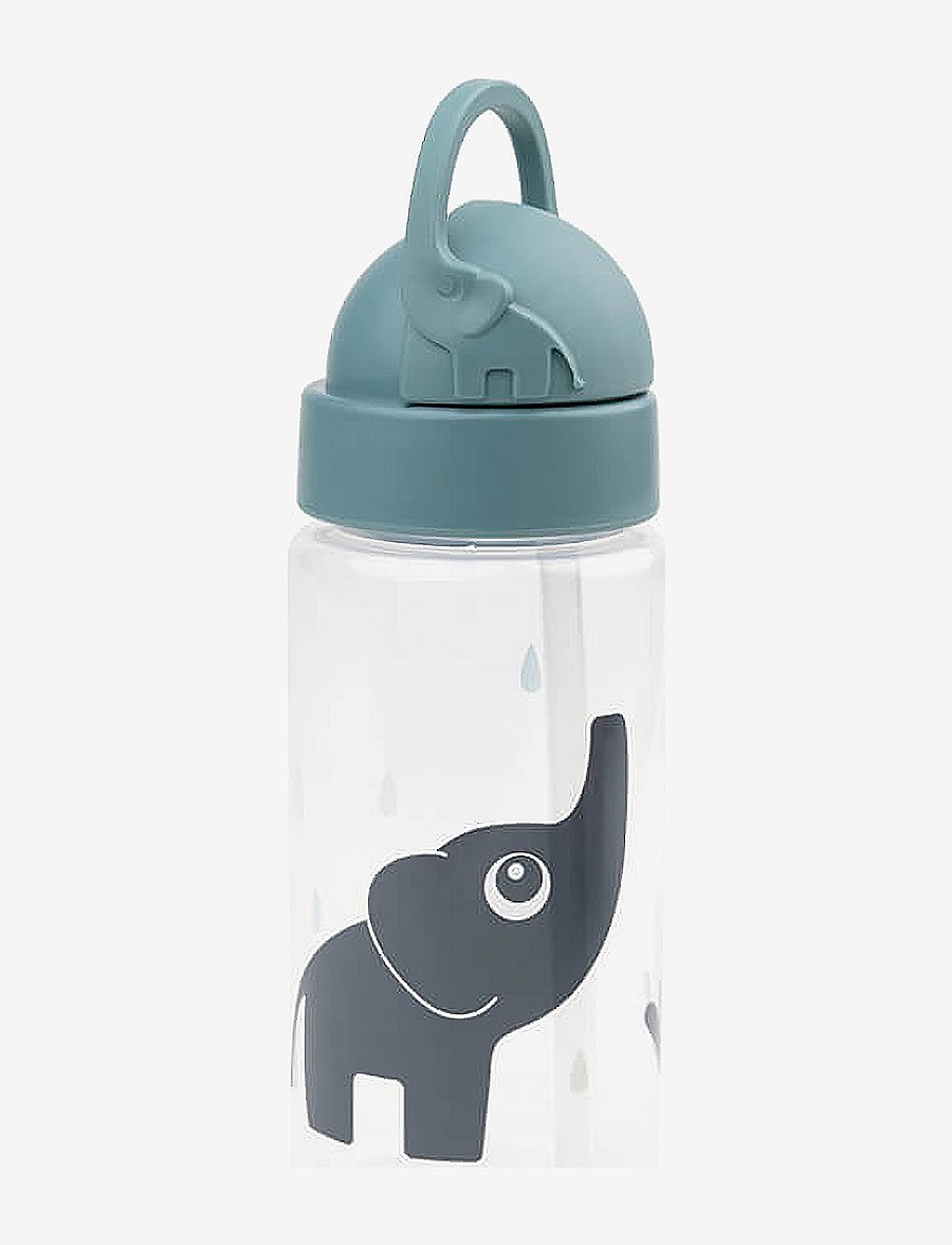 Done by Deer - Straw bottle Elphee Blue 350 ml - babyflaschen - blue - 0