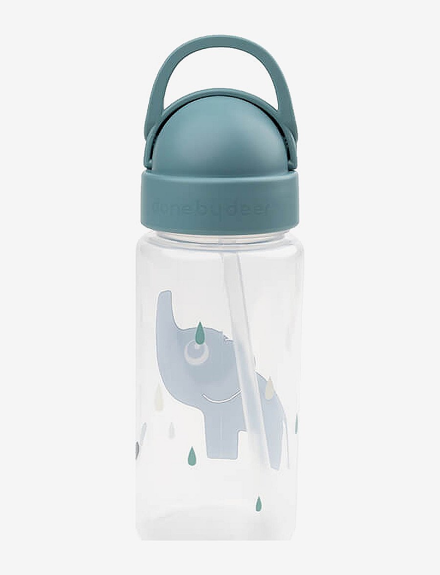 Done by Deer - Straw bottle Elphee Blue 350 ml - babyflaschen - blue - 2