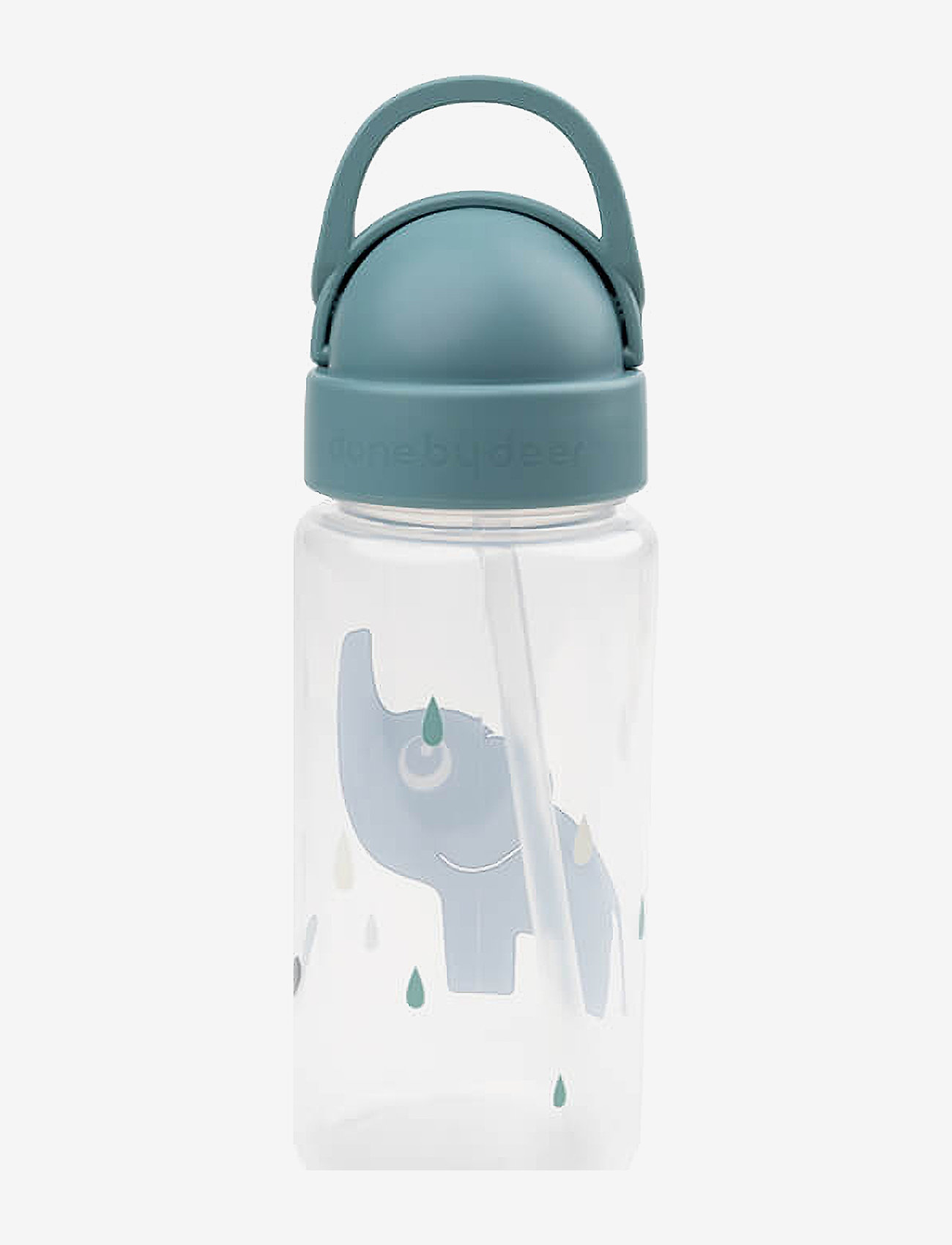 Done by Deer - Straw bottle Elphee Blue 350 ml - sutteflasker - blue - 2