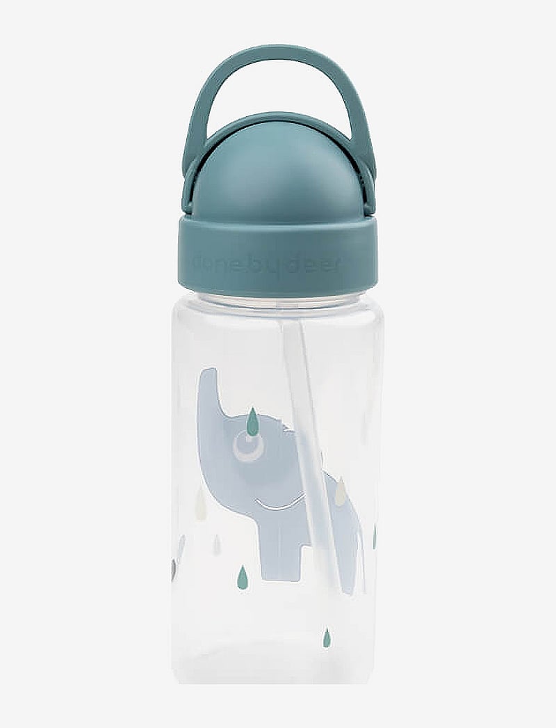 Done by Deer - Straw bottle Elphee Blue 350 ml - babyflaschen - blue - 2
