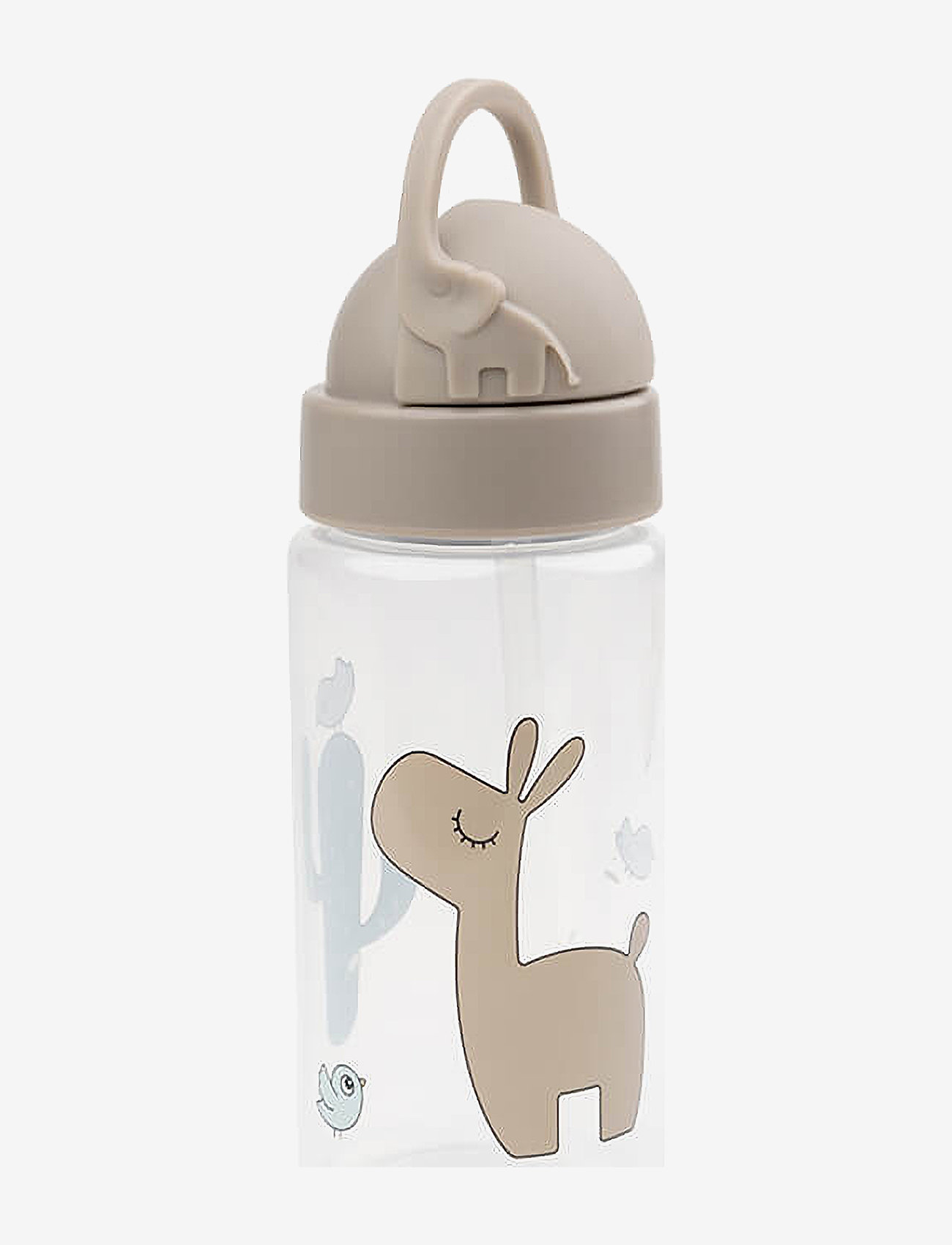 Done by Deer Straw Bottle Lalee Sand 350 Ml, Sugerørflaske, Beige, Str: Ø6.5X H 20CM