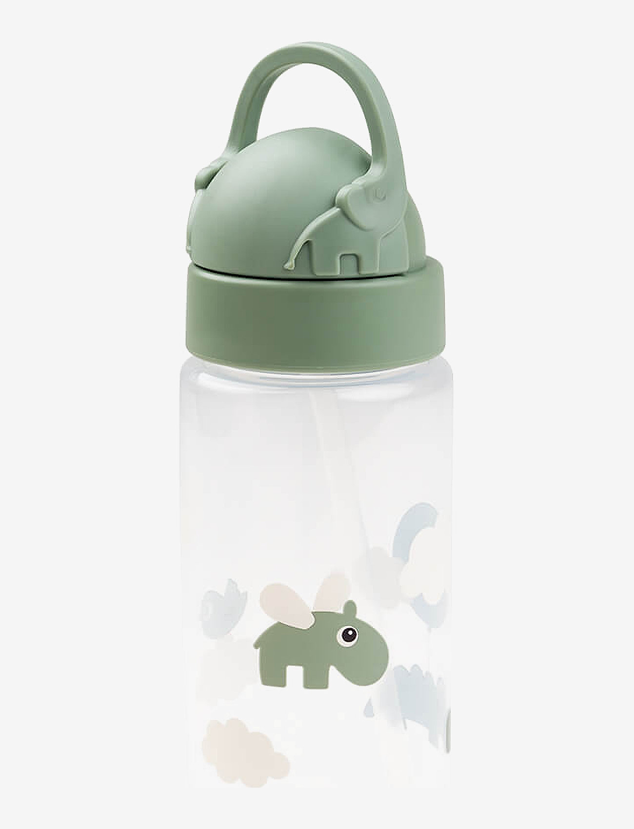 Done by Deer - Straw bottle Happy clouds Green 350 ml - baby bottles - green - 2