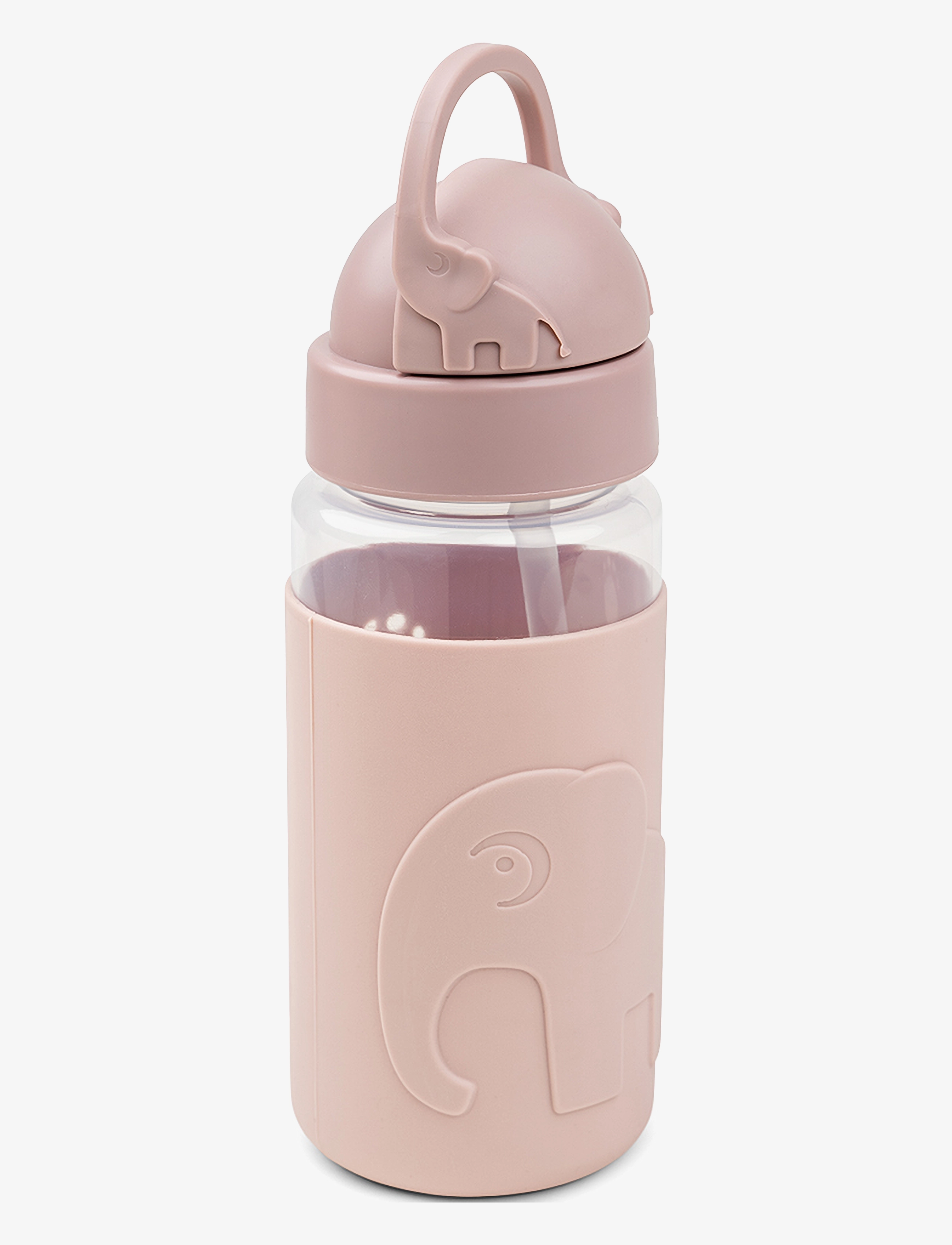 Done by Deer Easy-grip straw bottle Elphee Powder - Baby bottles & accessories - POWDER / pink/rose