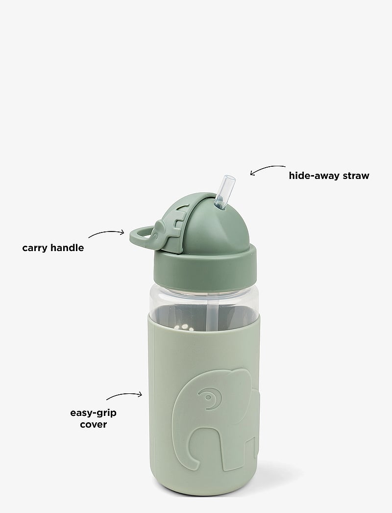 Done by Deer - Easy-grip straw bottle Elphee Green - babyflaschen - green - 3