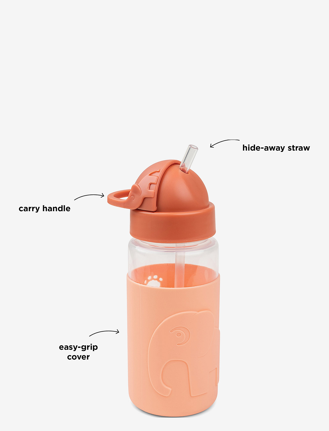 Done by Deer - Easy-grip straw bottle Elphee Papaya - papaya - 3